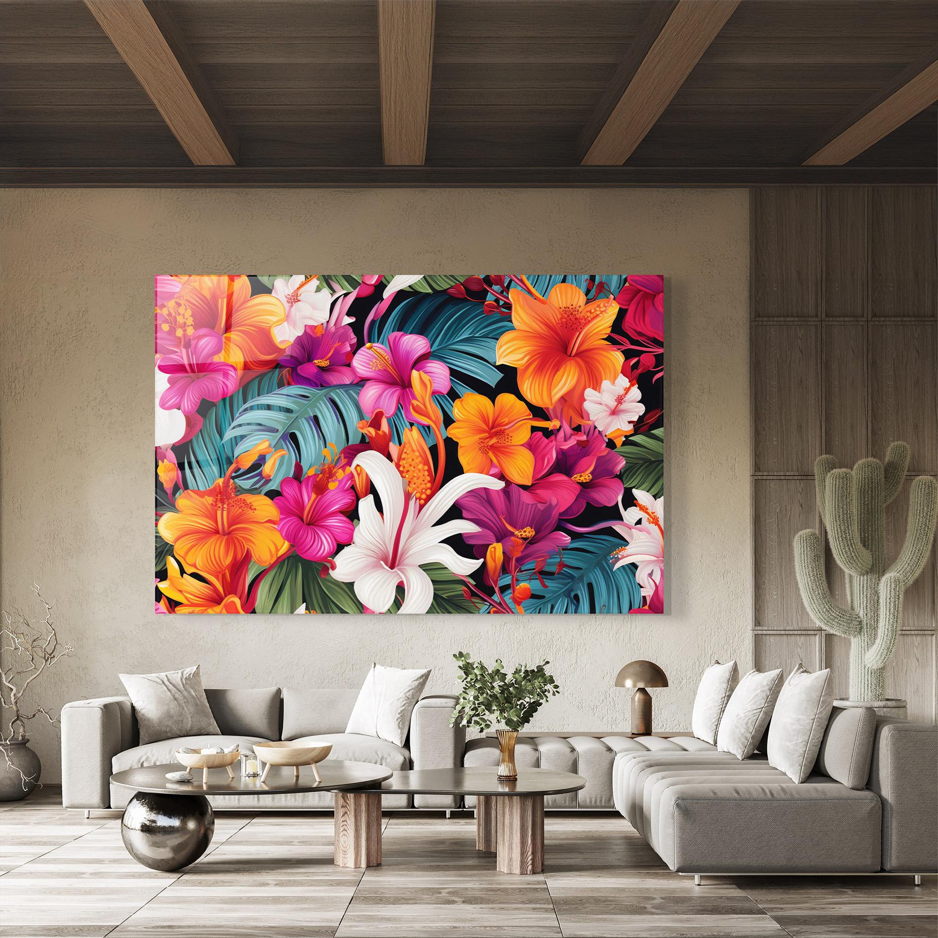 Tablou Sticla Exotic Patern mockup 8