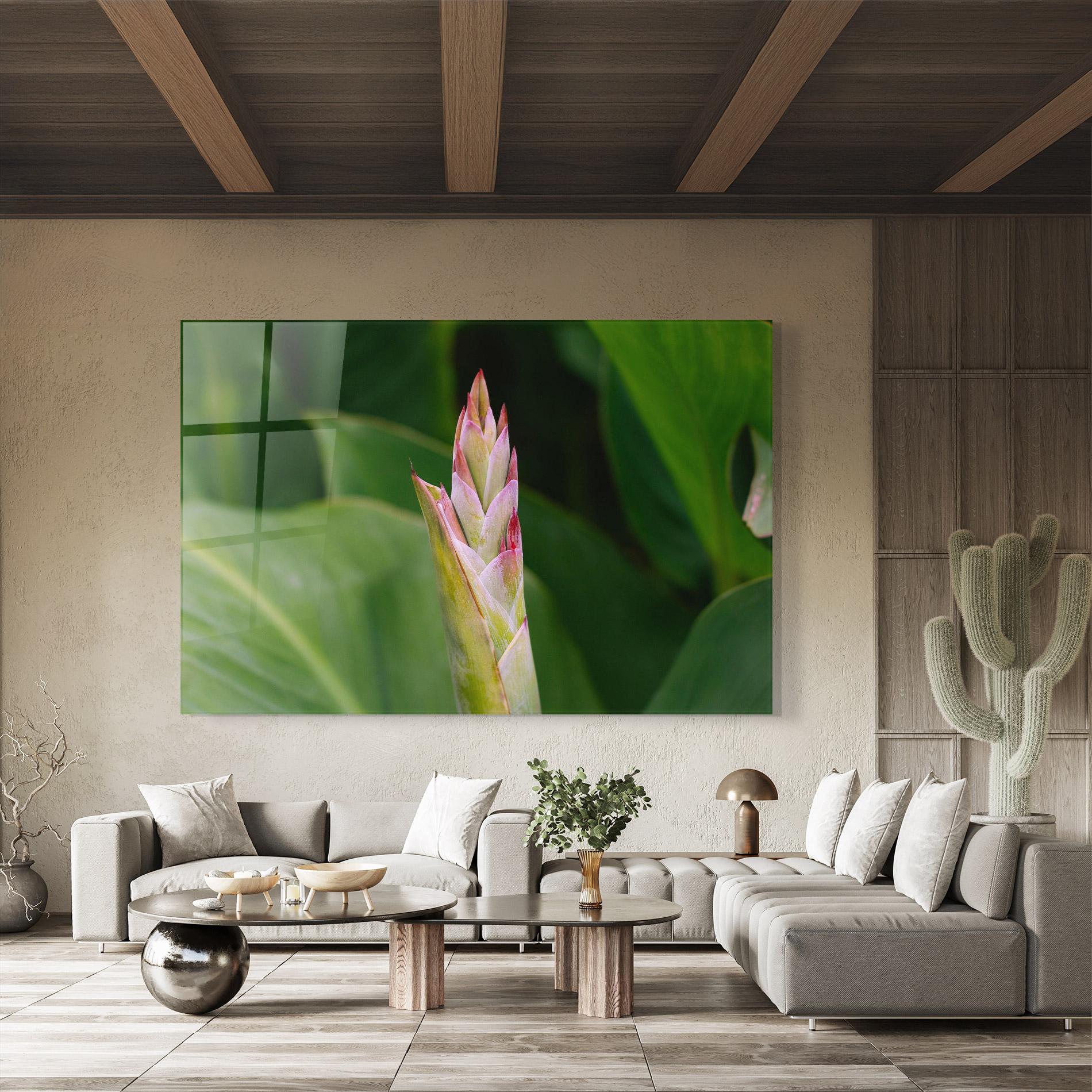 Tablou Sticla Light Pink Exotic mockup 8