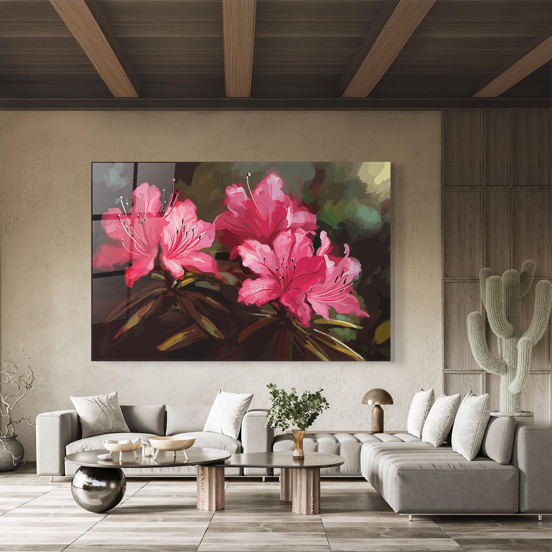 Tablou Sticla Pink Exotic Art mockup 8