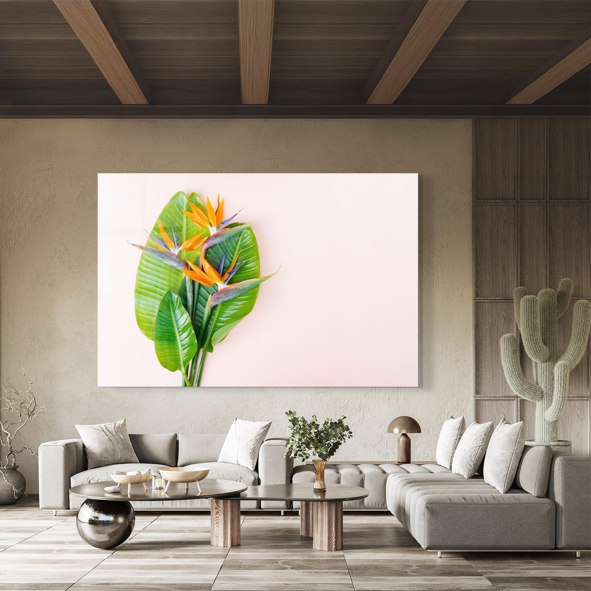 Tablou Sticla Tropical Exotic Leaf mockup 8