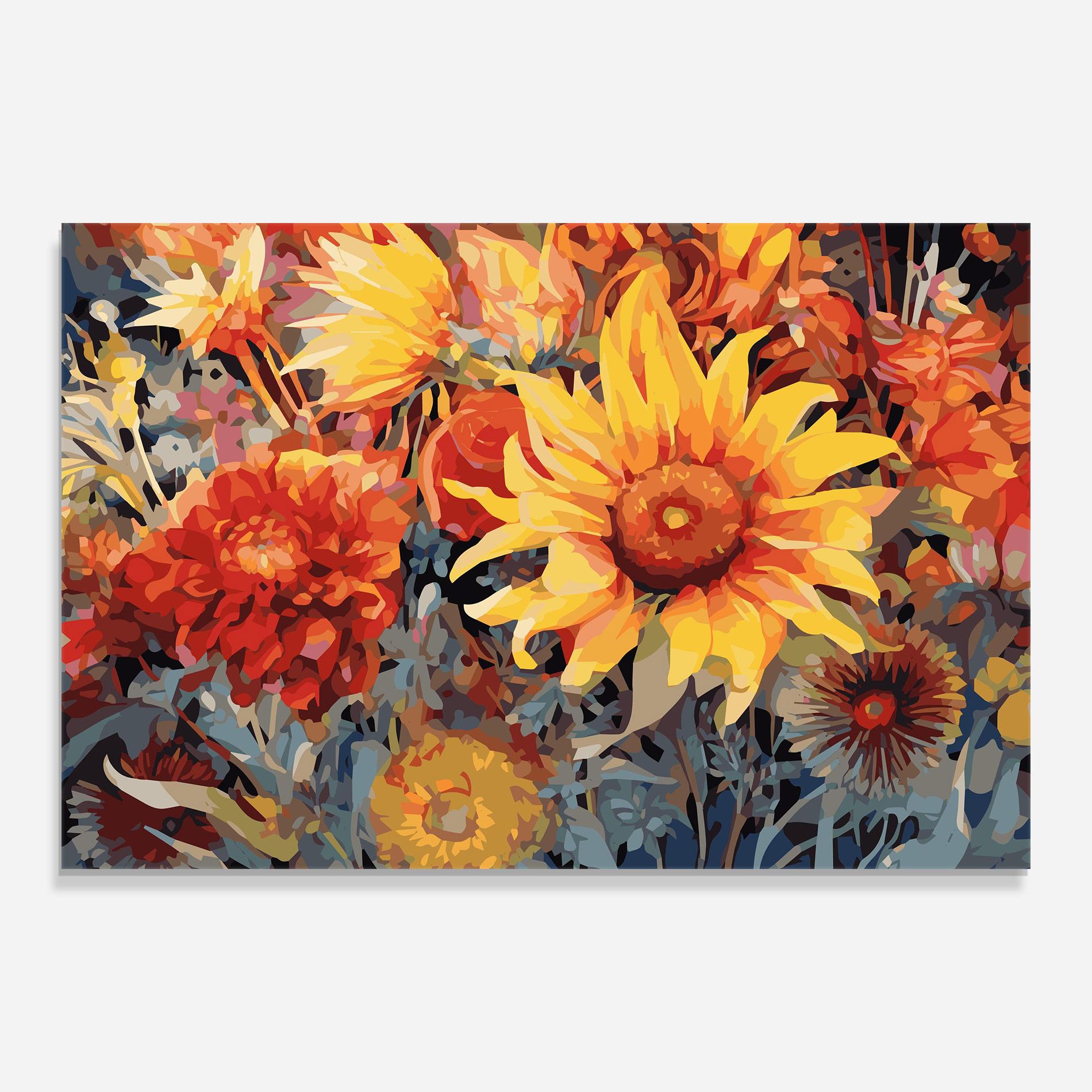 Tablou Sticla Autumn Wild Flower mockup 0