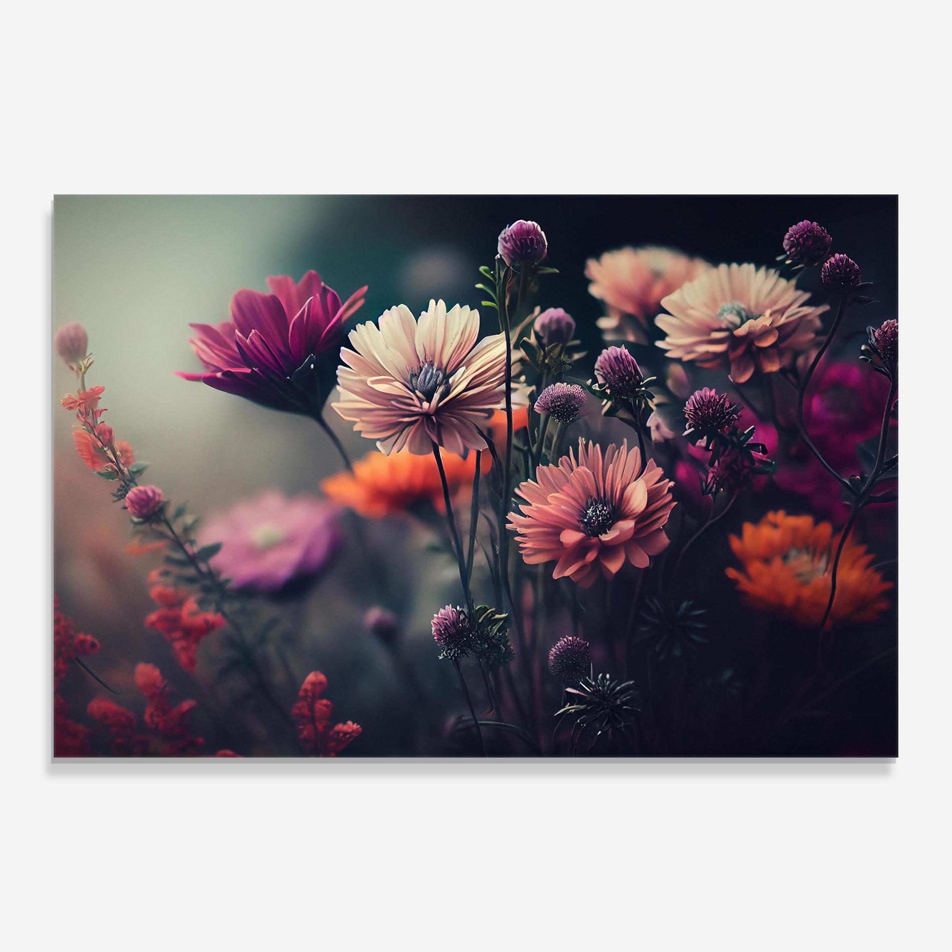 Tablou Sticla Beautiful Flower Garden mockup 0