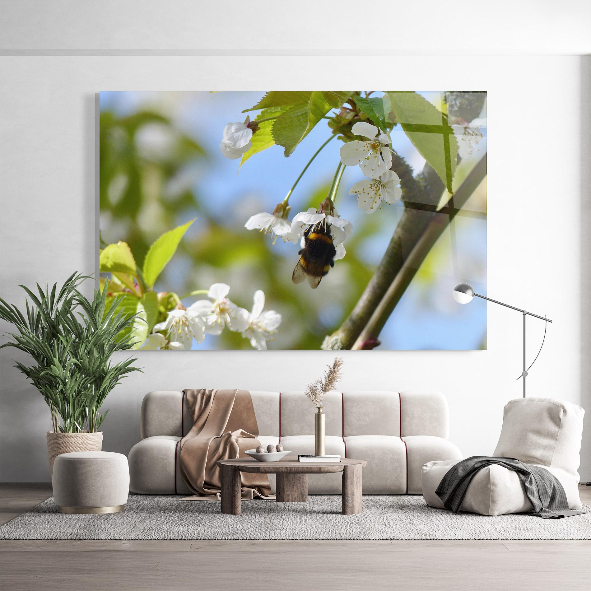 Tablou Sticla Bee Wild Tree mockup 9