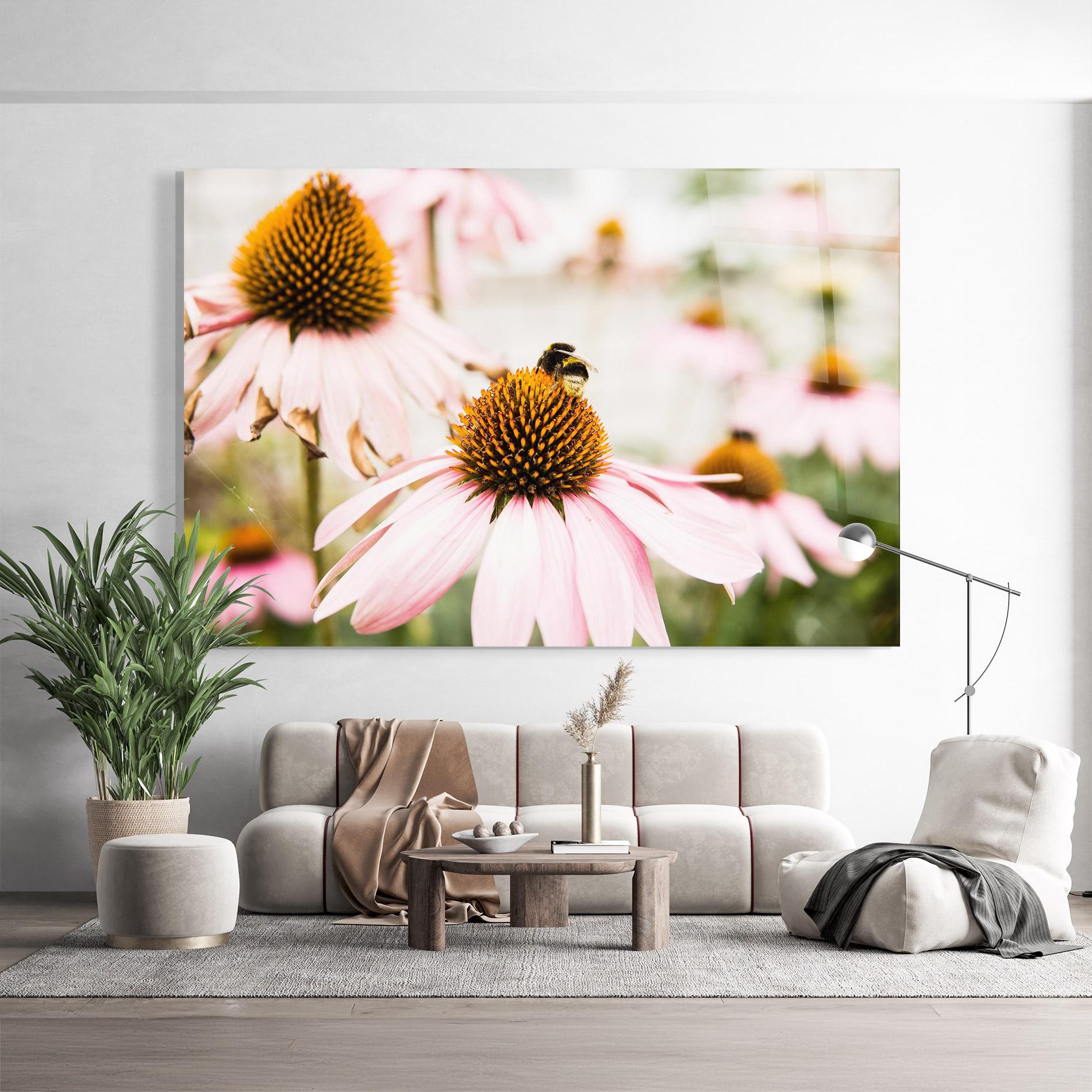 Tablou Sticla Daylight Flower mockup 9