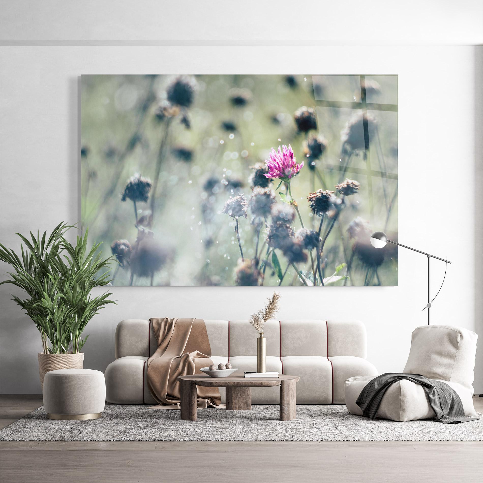 Tablou Sticla Dreamy Purple Flower mockup 9