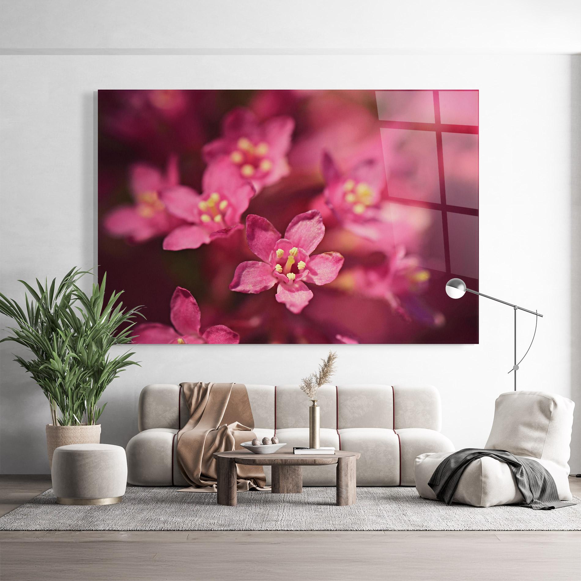 Tablou Sticla Flower Background mockup 9