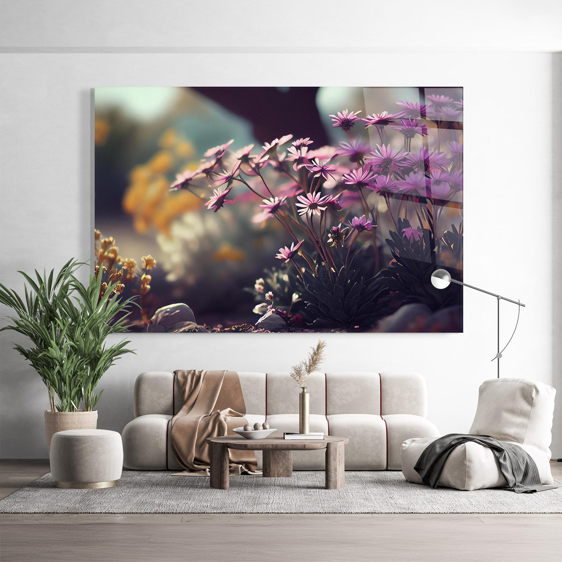 Tablou Sticla Vibrant Meadow mockup 9