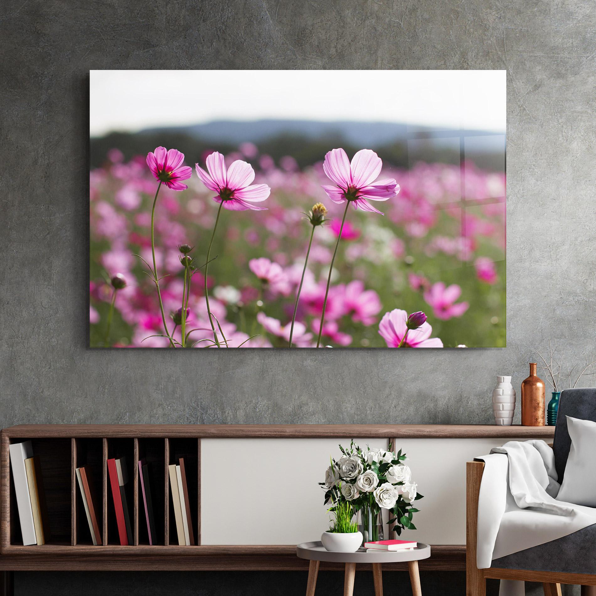 Tablou Sticla Cosmos Flower mockup 2