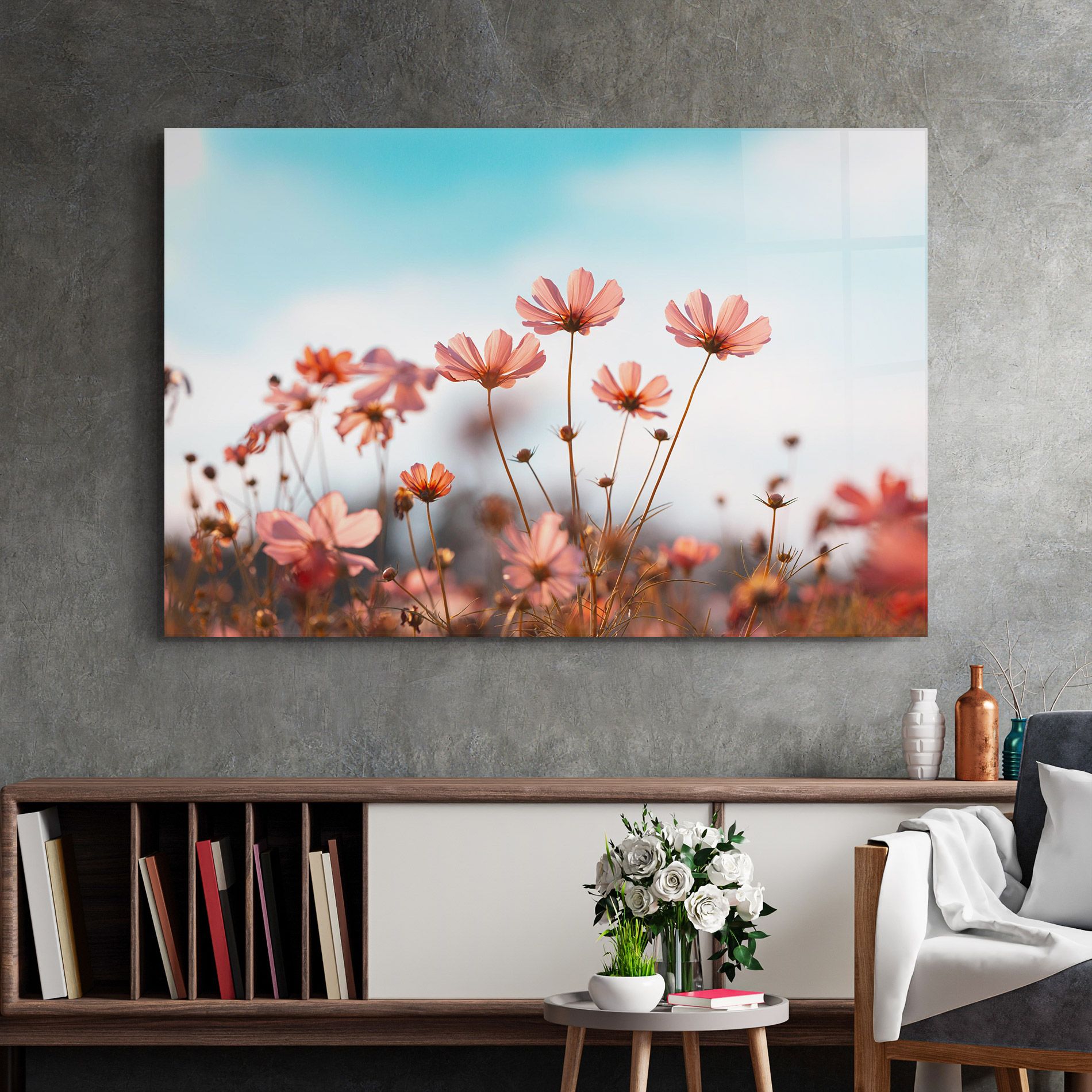 Cosmos Flowers Beautiful mockup 2