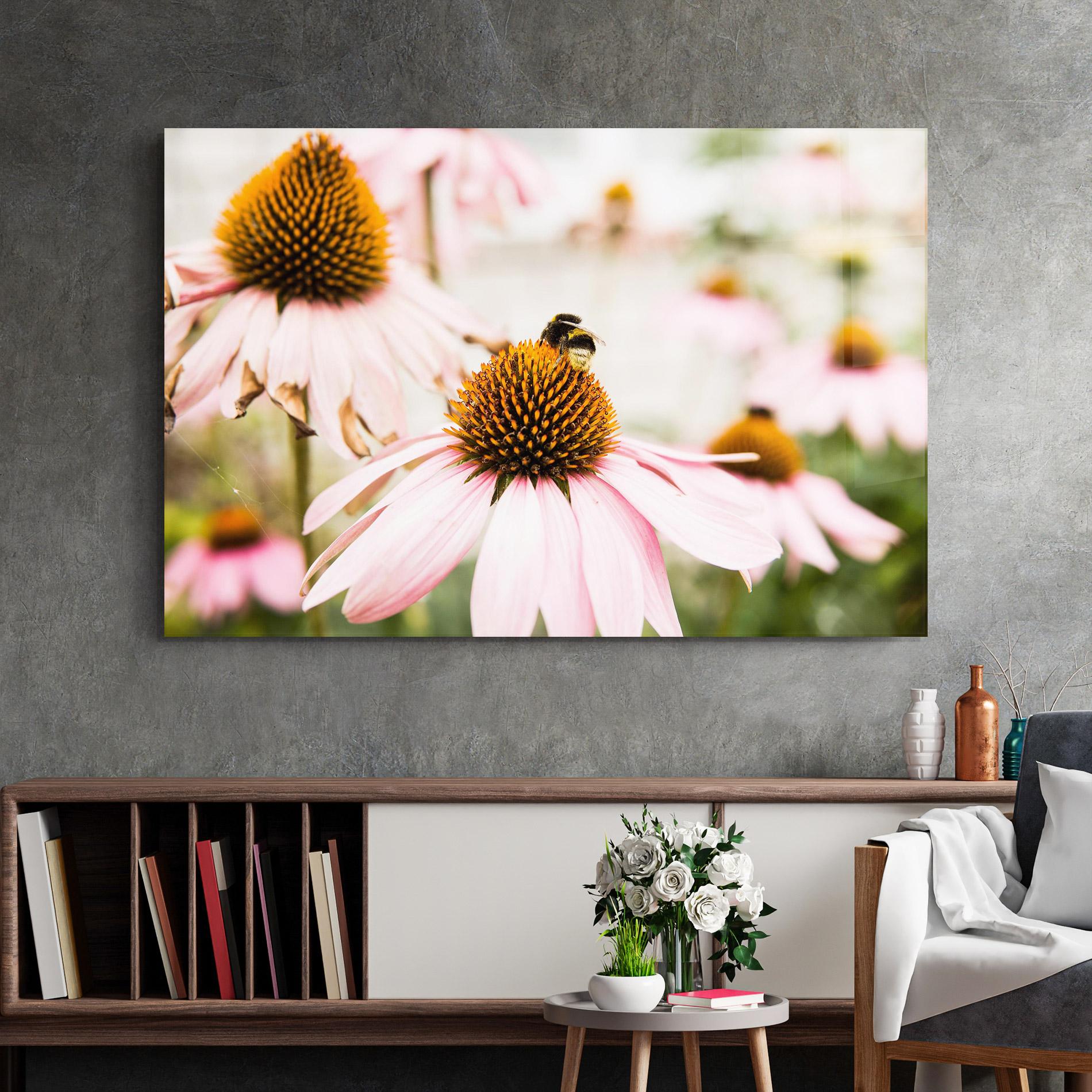 Tablou Sticla Daylight Flower mockup 2