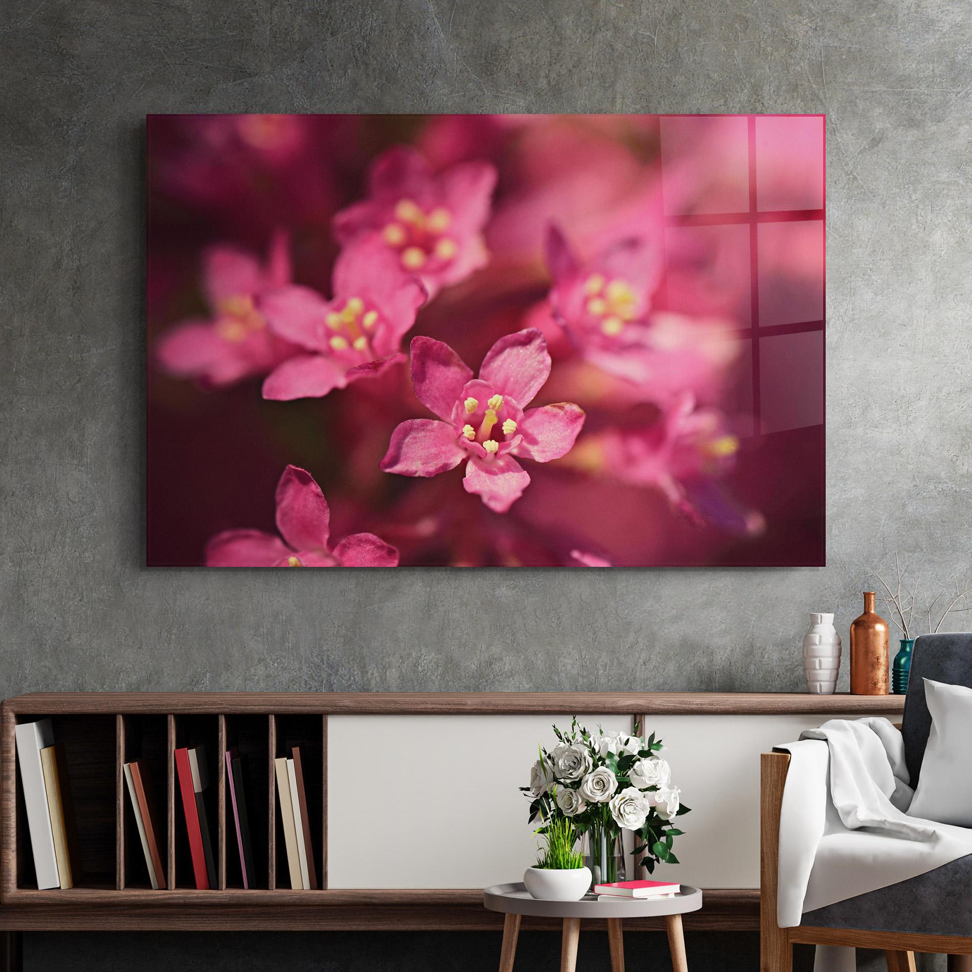 Tablou Sticla Flower Background mockup 2