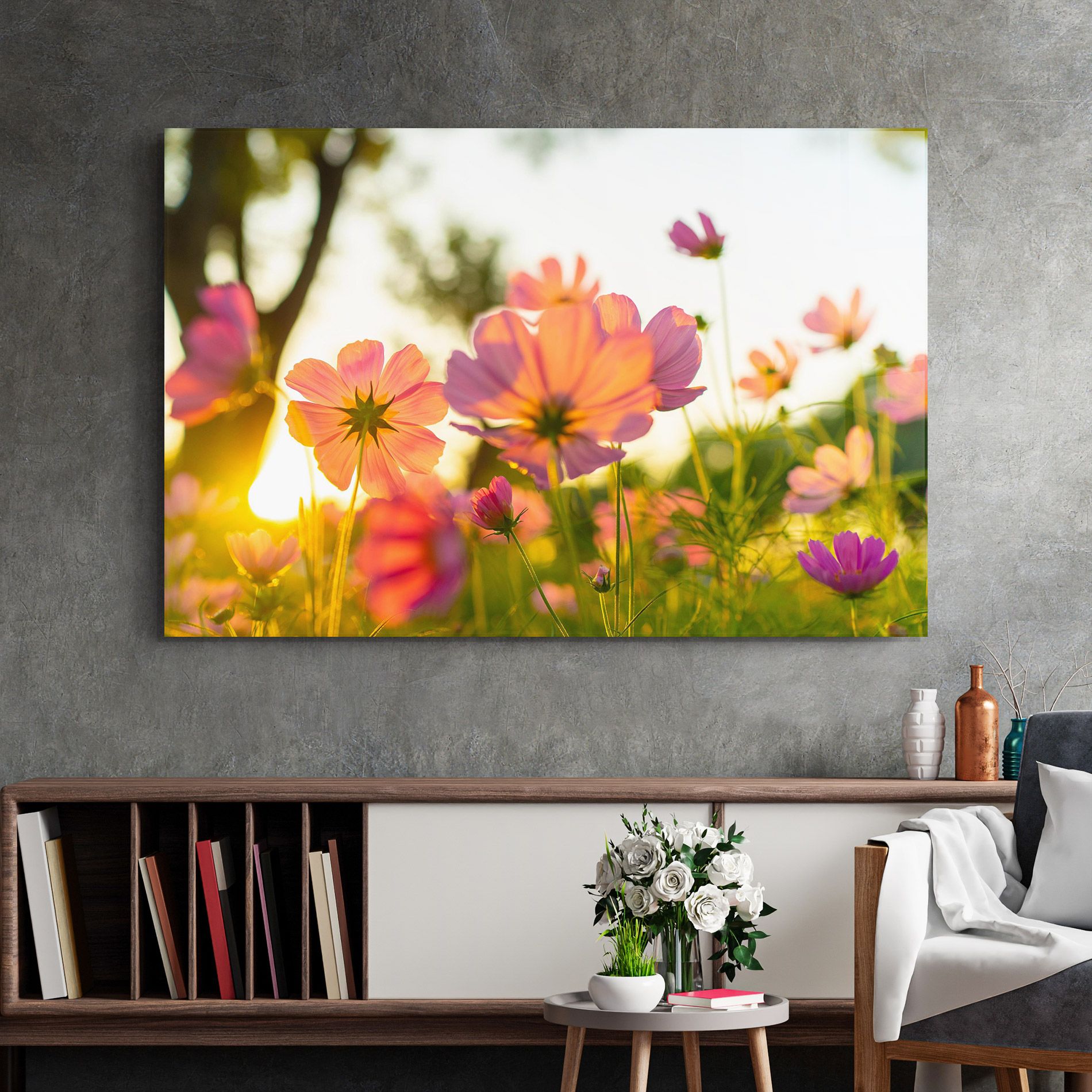 Sunset Blooming Flower mockup 2