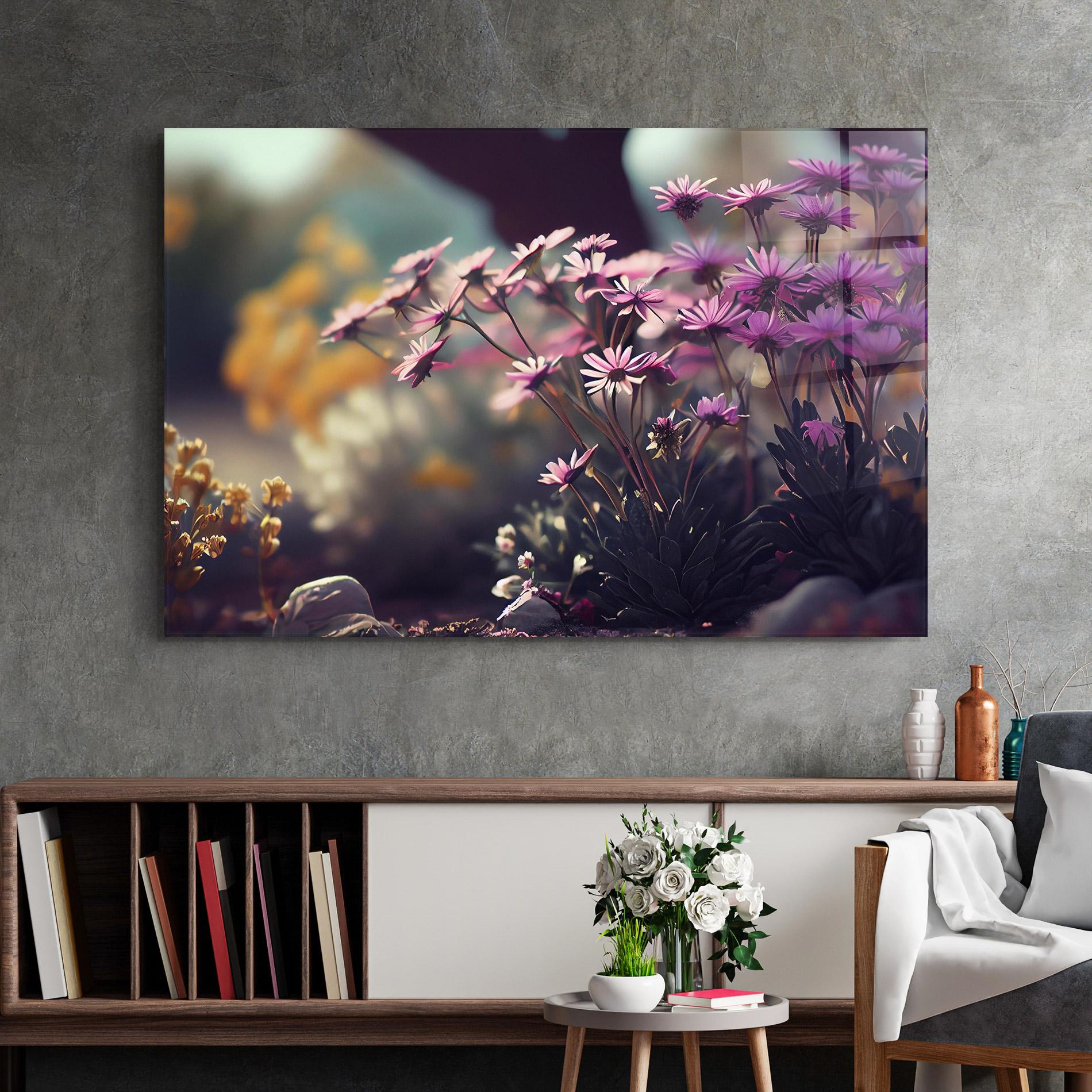 Tablou Sticla Vibrant Meadow mockup 2