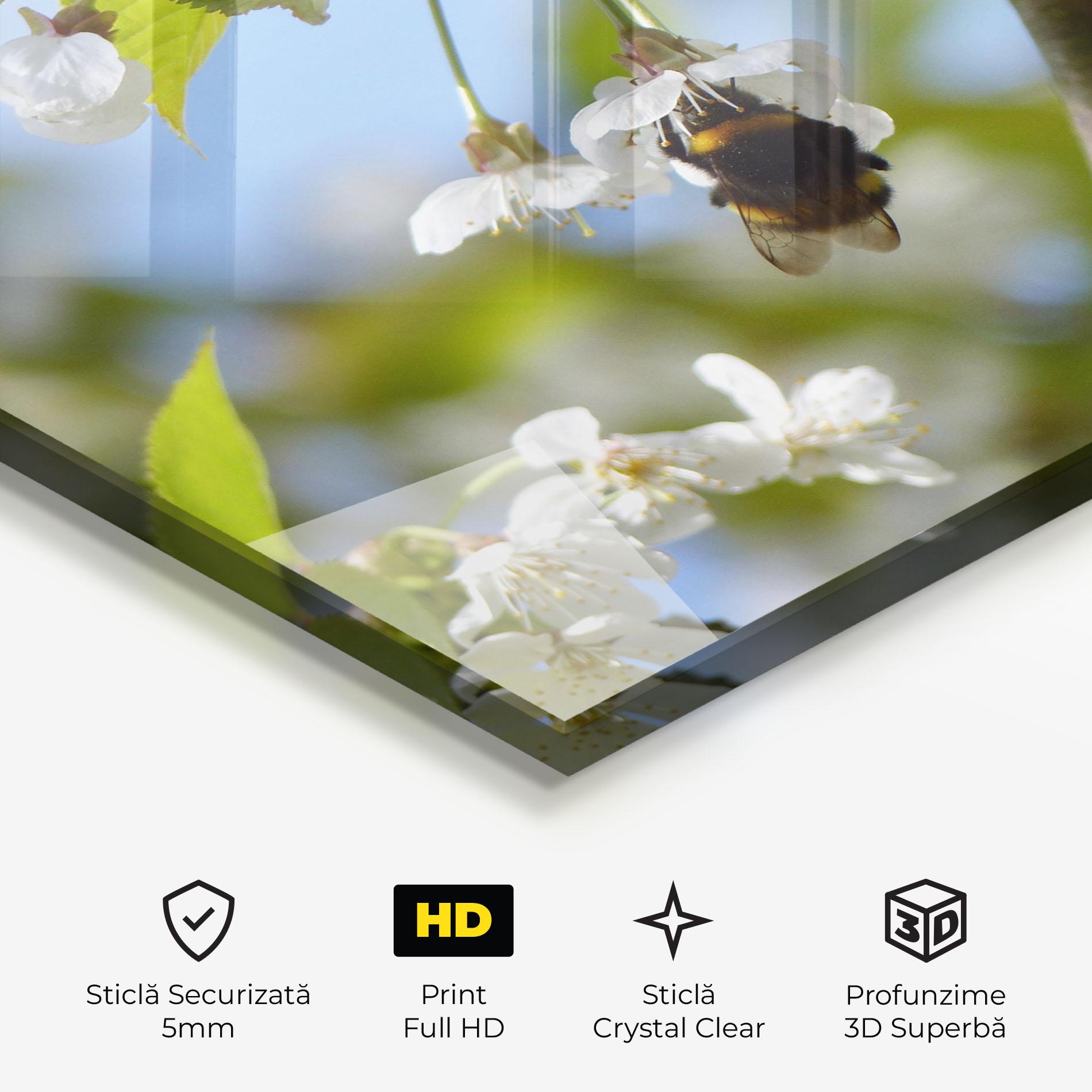 Tablou Sticla Bee Wild Tree mockup 3