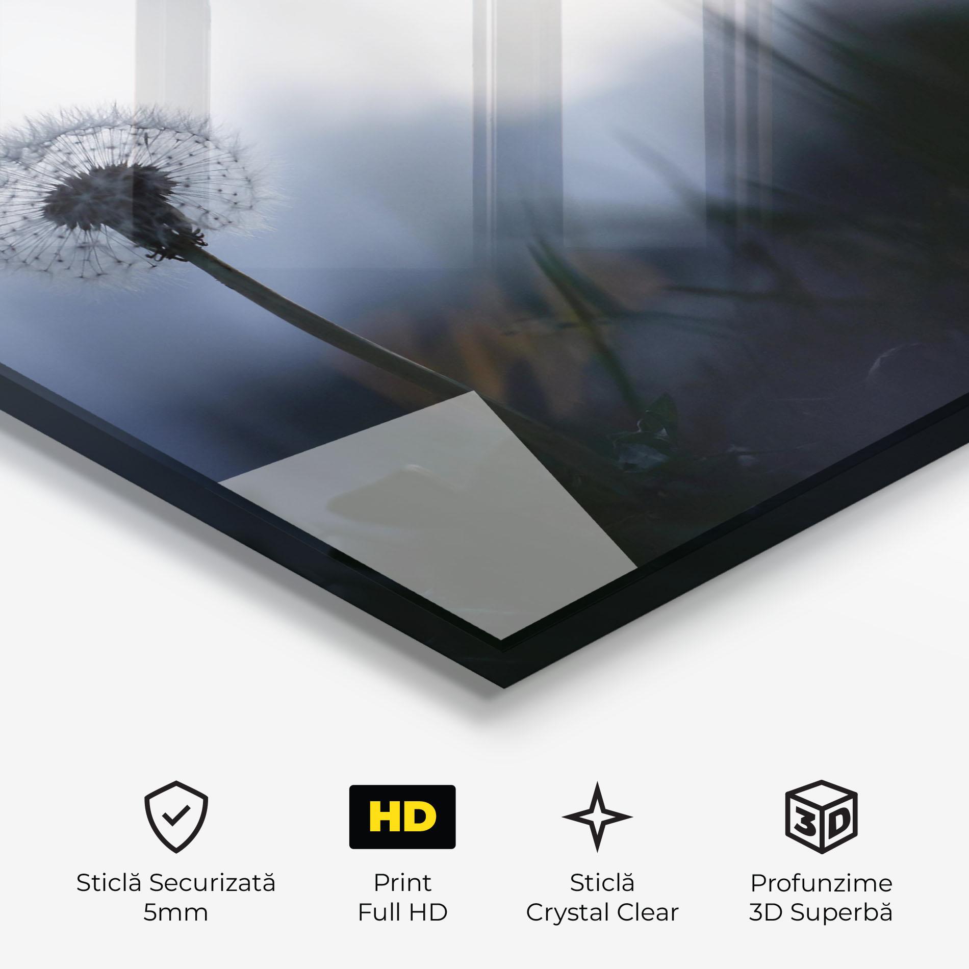 Tablou Sticla Dandelion Wild View mockup 3