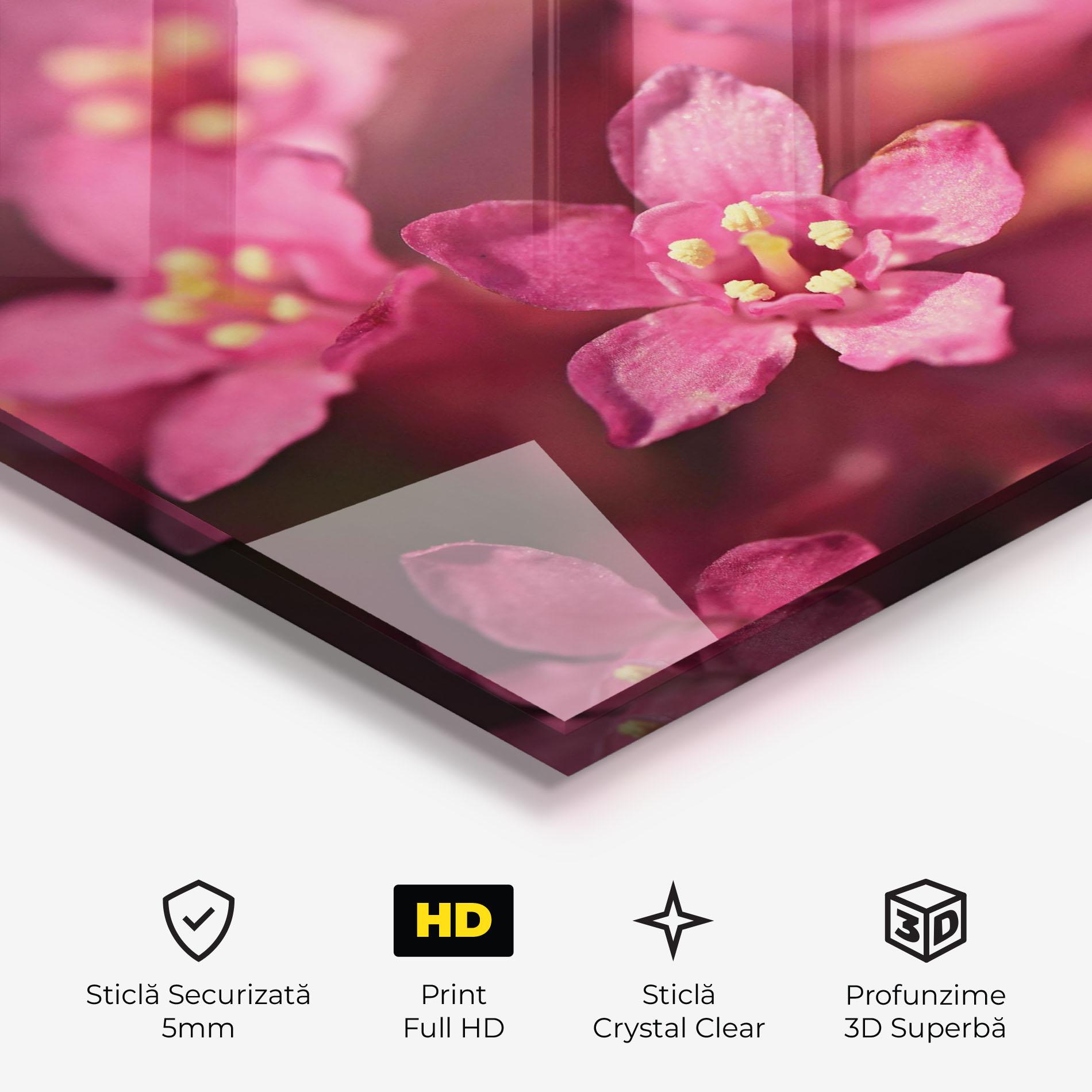Tablou Sticla Flower Background mockup 3