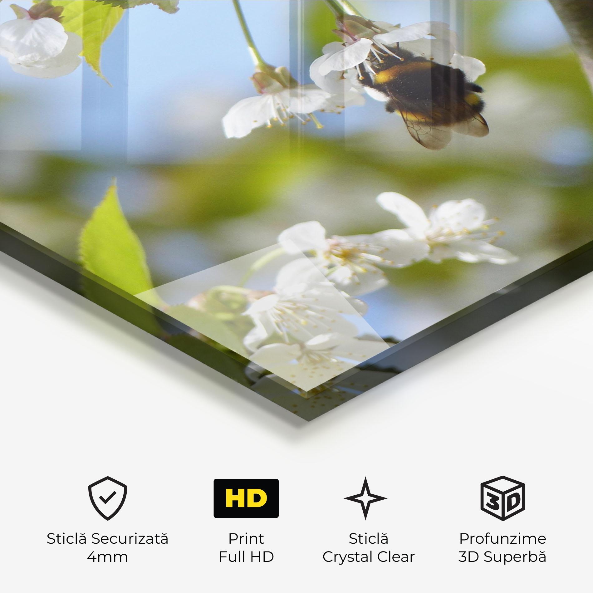Tablou Sticla Bee Wild Tree mockup 3