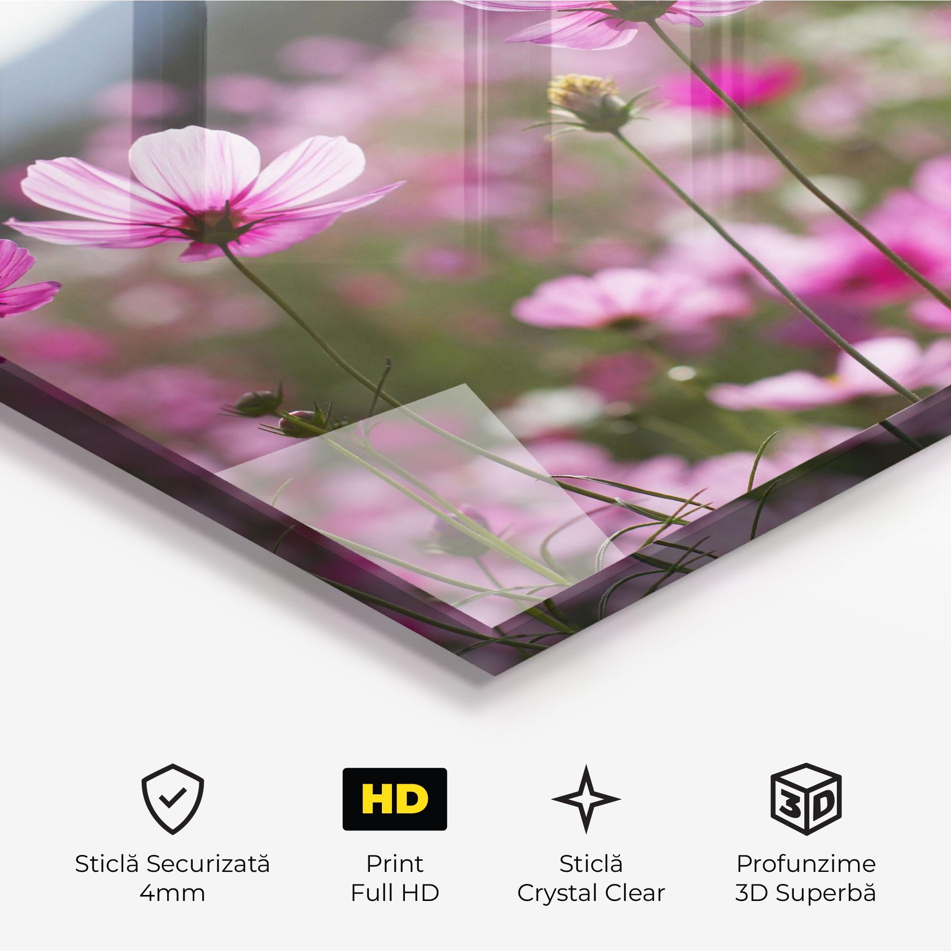 Tablou Sticla Cosmos Flower mockup 3