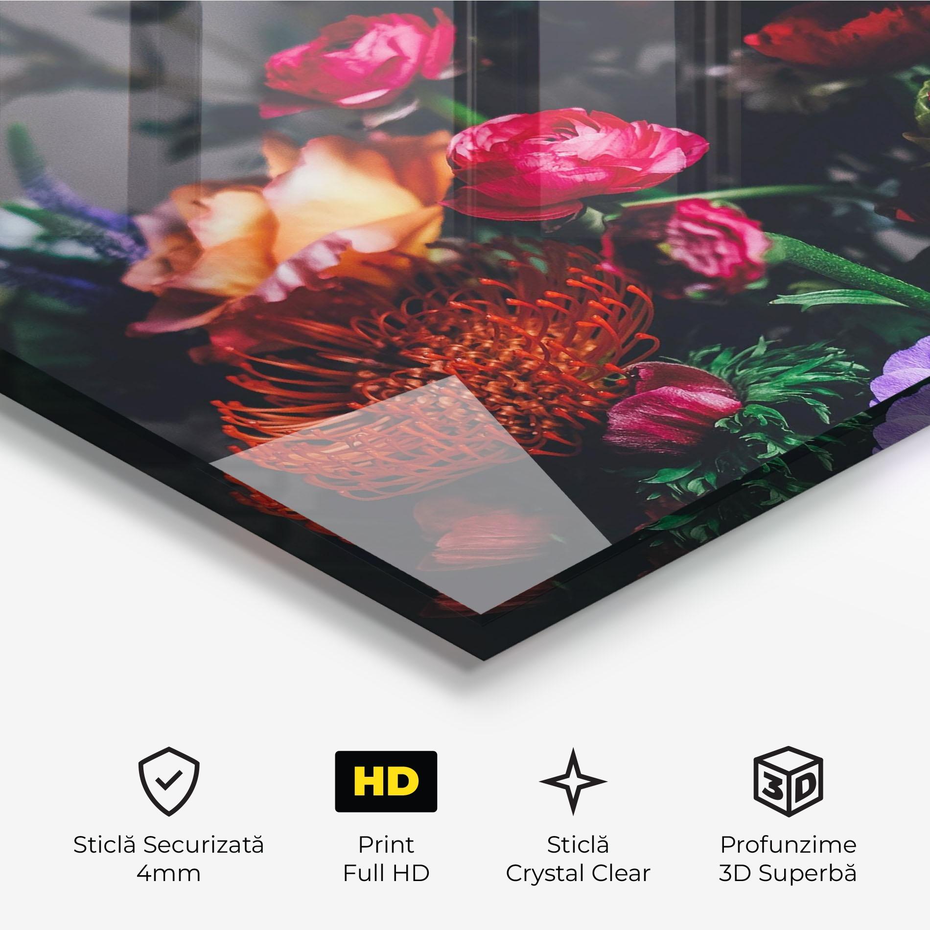Tablou Sticla Flower Garden mockup 3