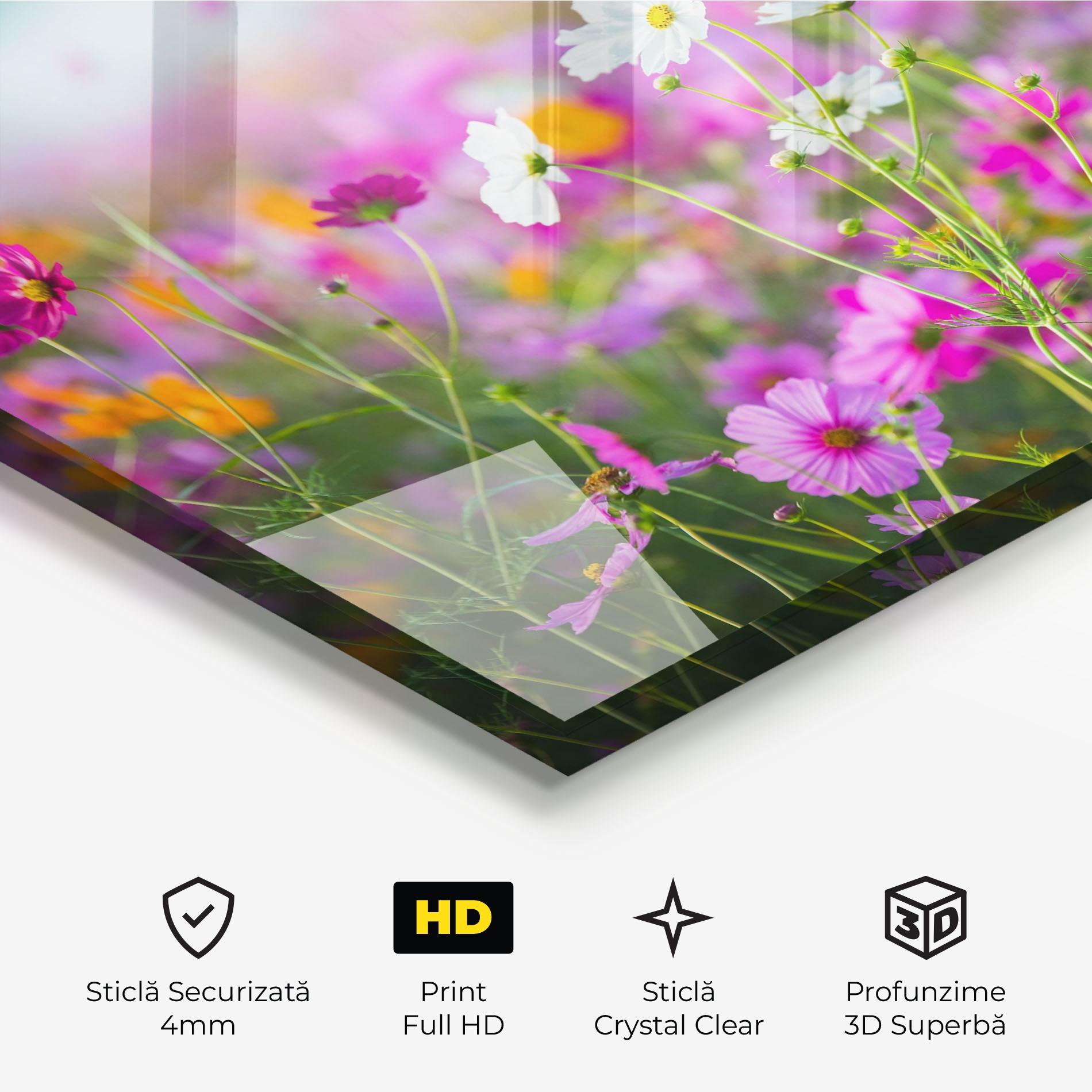 Tablou Sticla Flower Grassland mockup 3