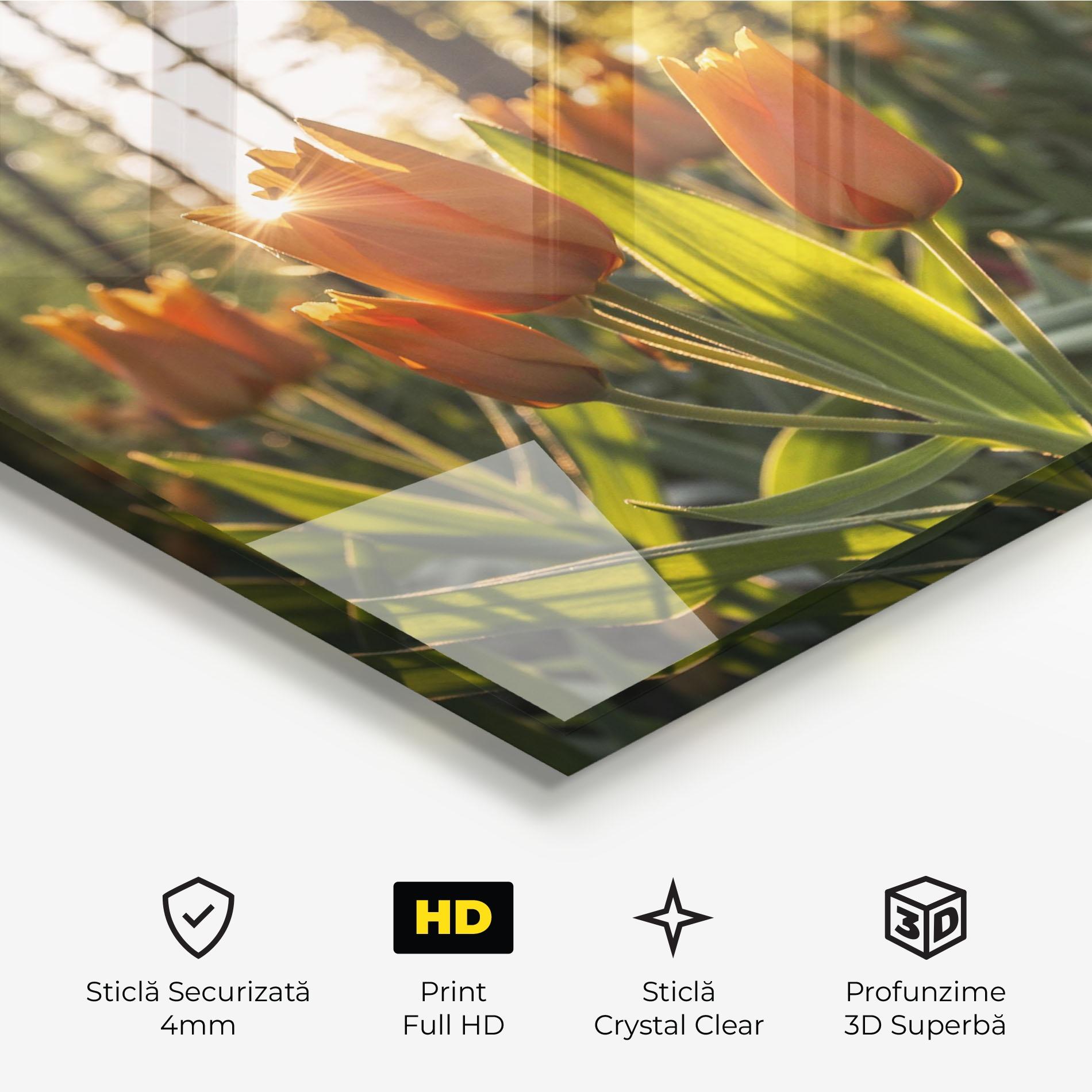 Tablou Sticla Forest Tulips mockup 3