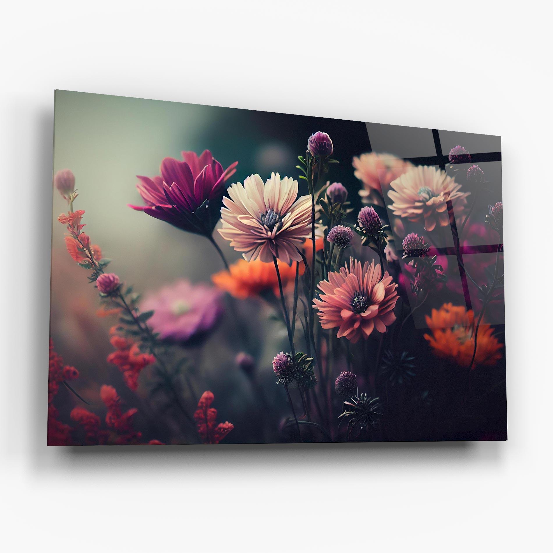 Tablou Sticla Beautiful Flower Garden mockup 6