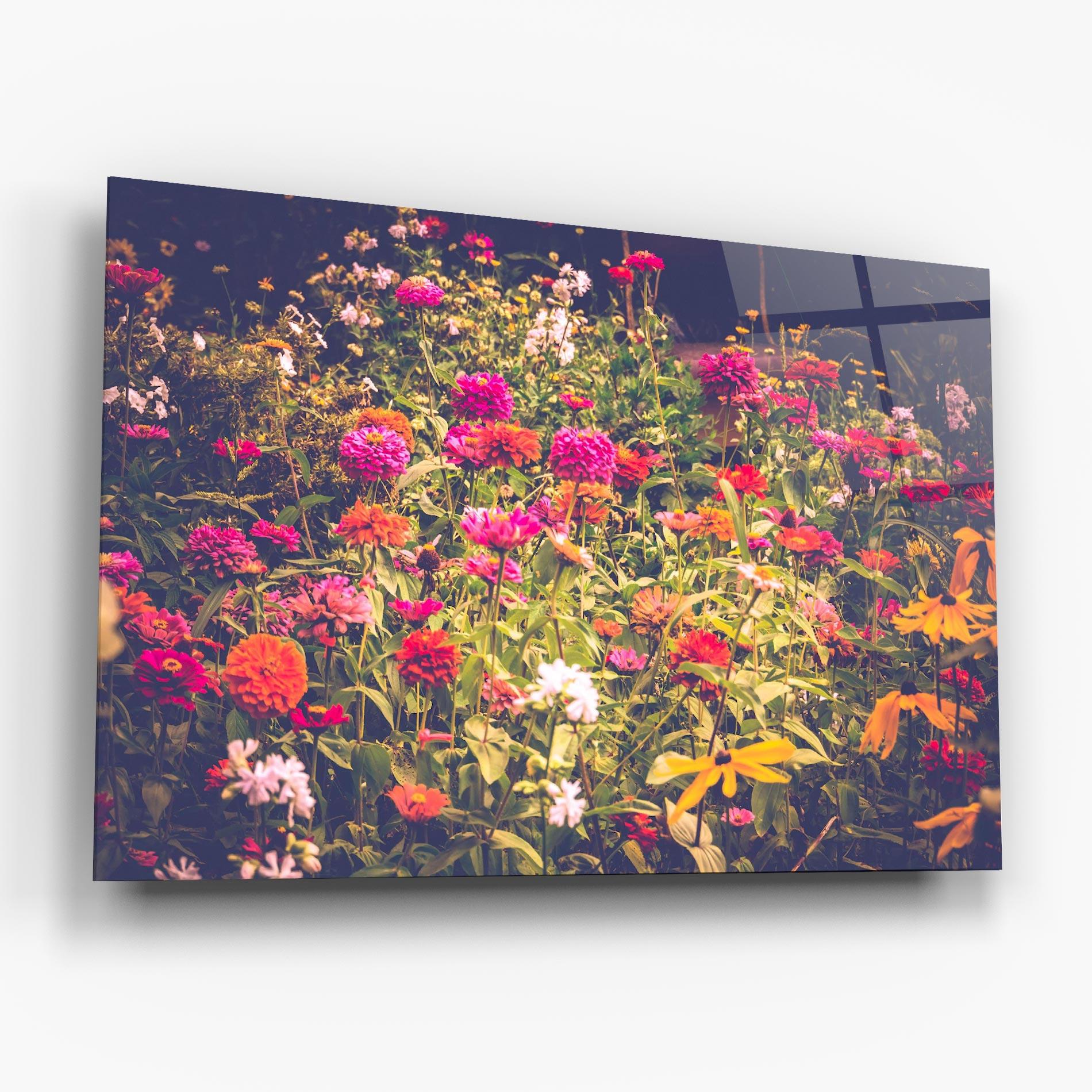 Tablou Sticla Colorful Wild Field mockup 6