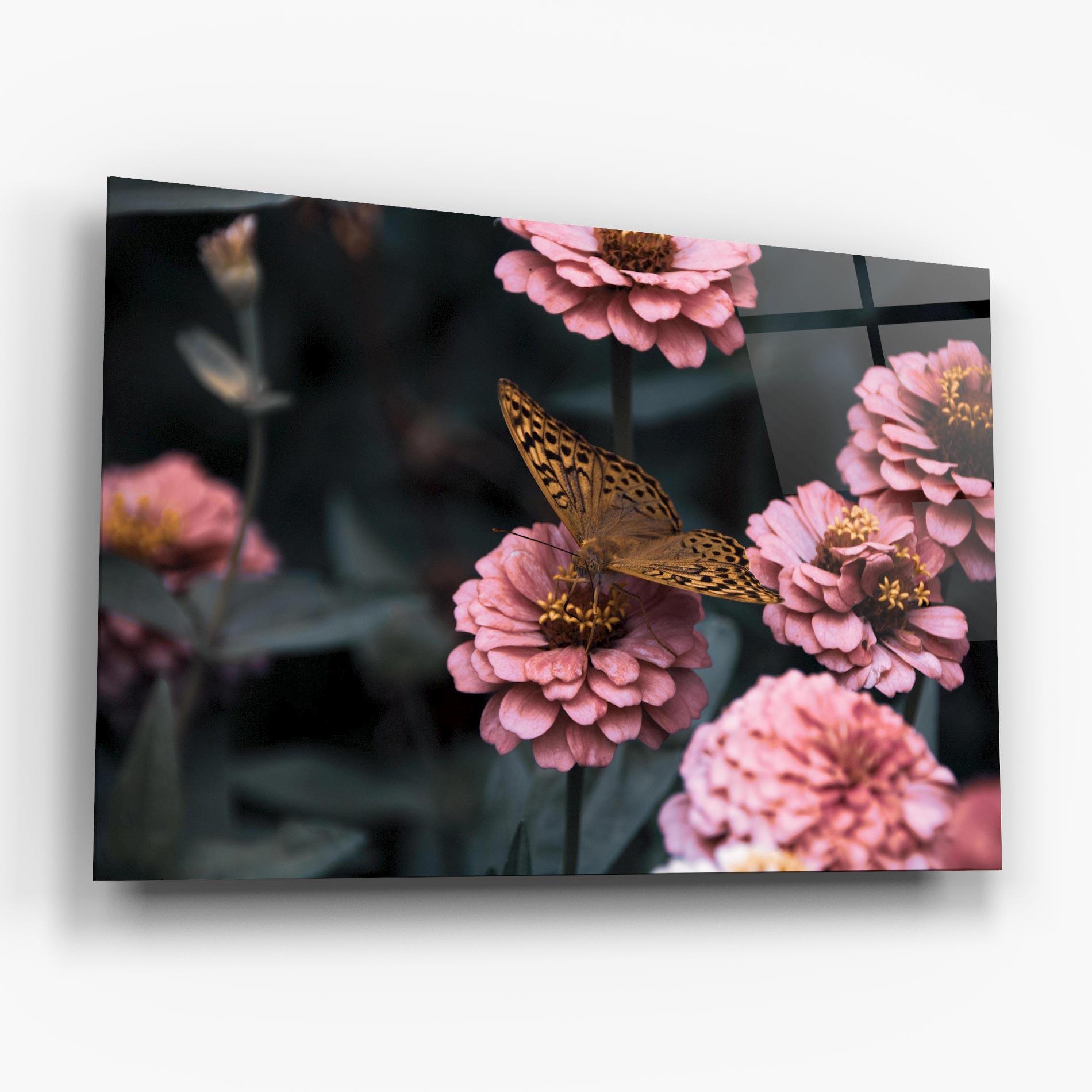 Tablou Sticla Flower Butterfly mockup 6