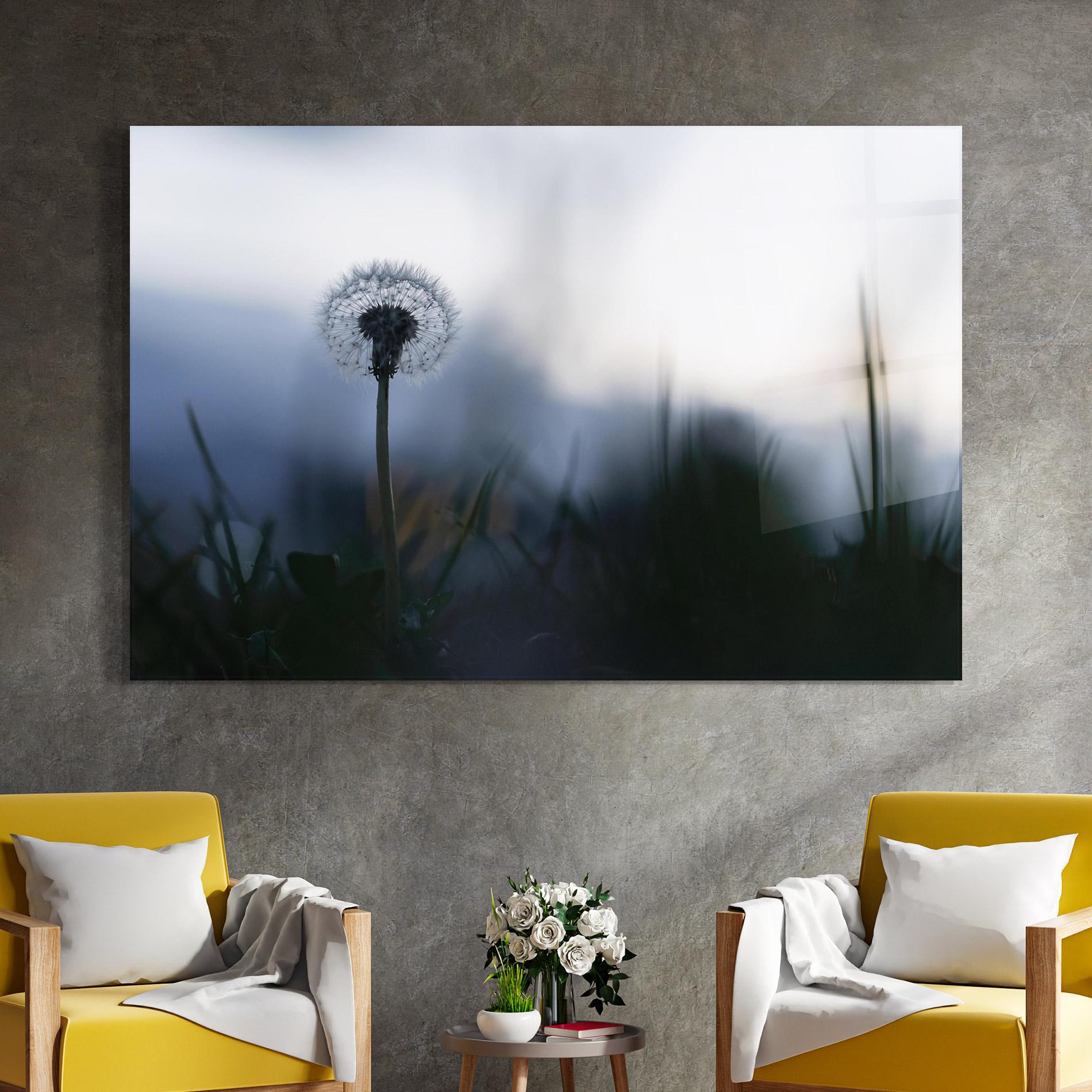 Tablou Sticla Dandelion Wild View mockup 4