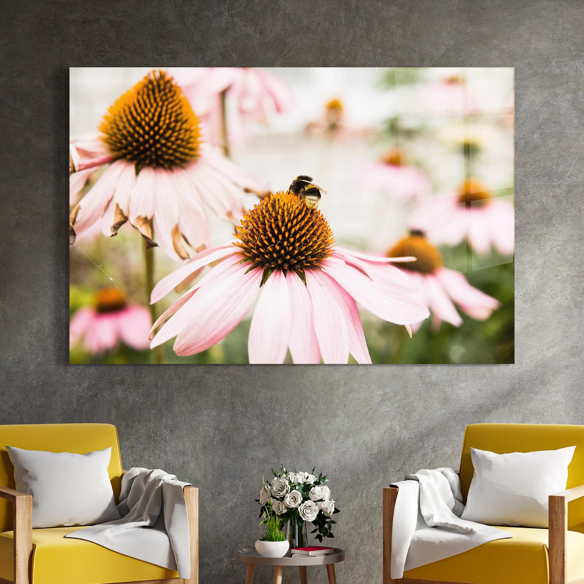 Tablou Sticla Daylight Flower mockup 4