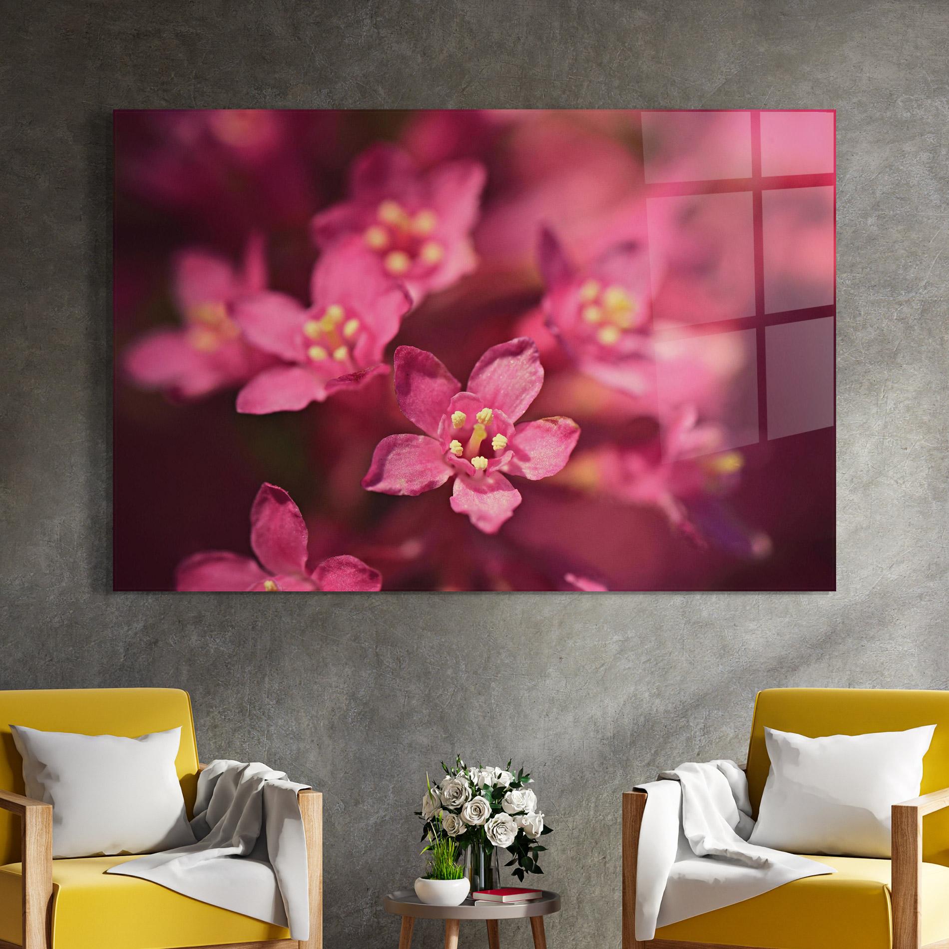 Tablou Sticla Flower Background mockup 4