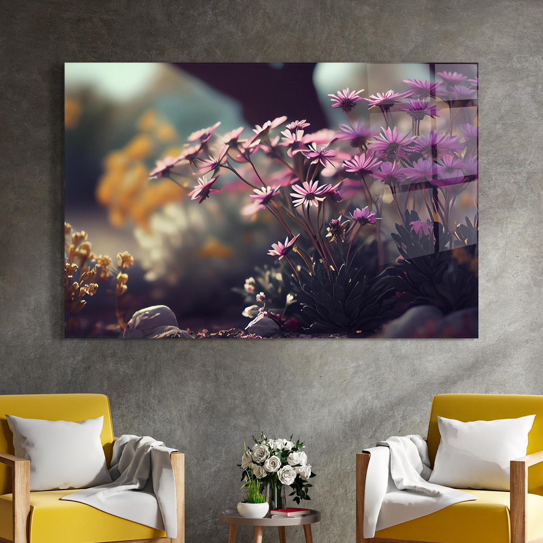 Tablou Sticla Vibrant Meadow mockup 4