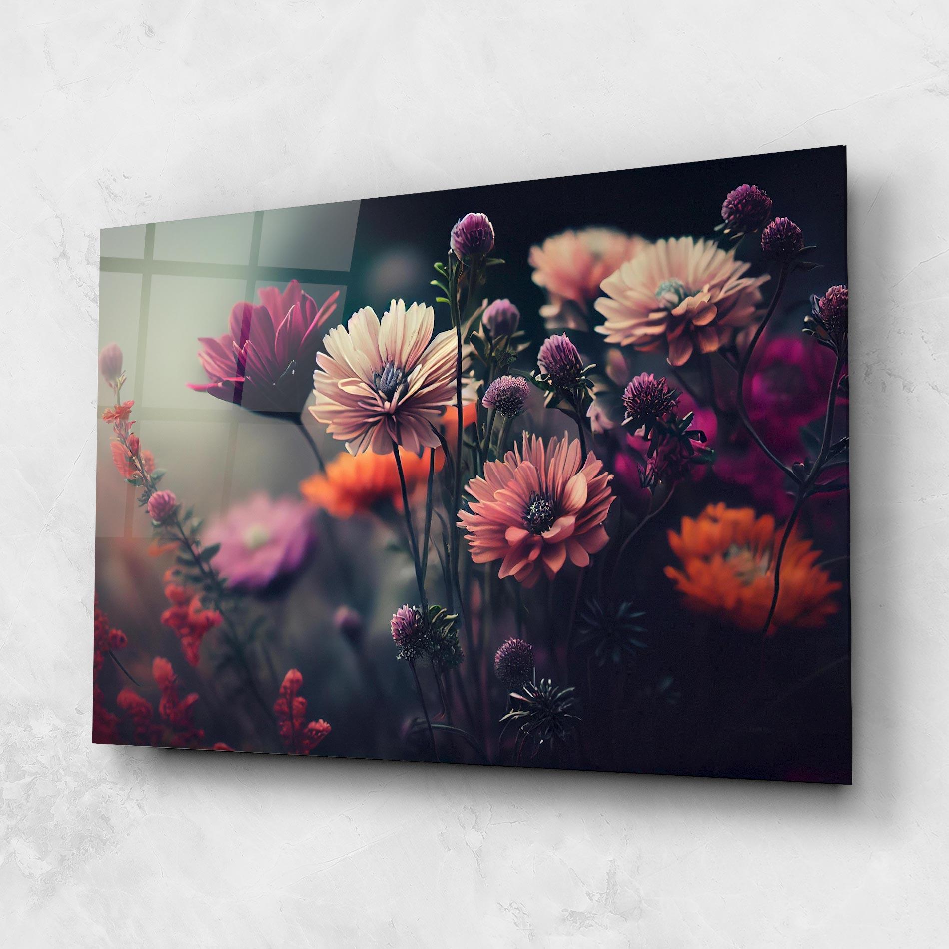 Tablou Sticla Beautiful Flower Garden mockup 1