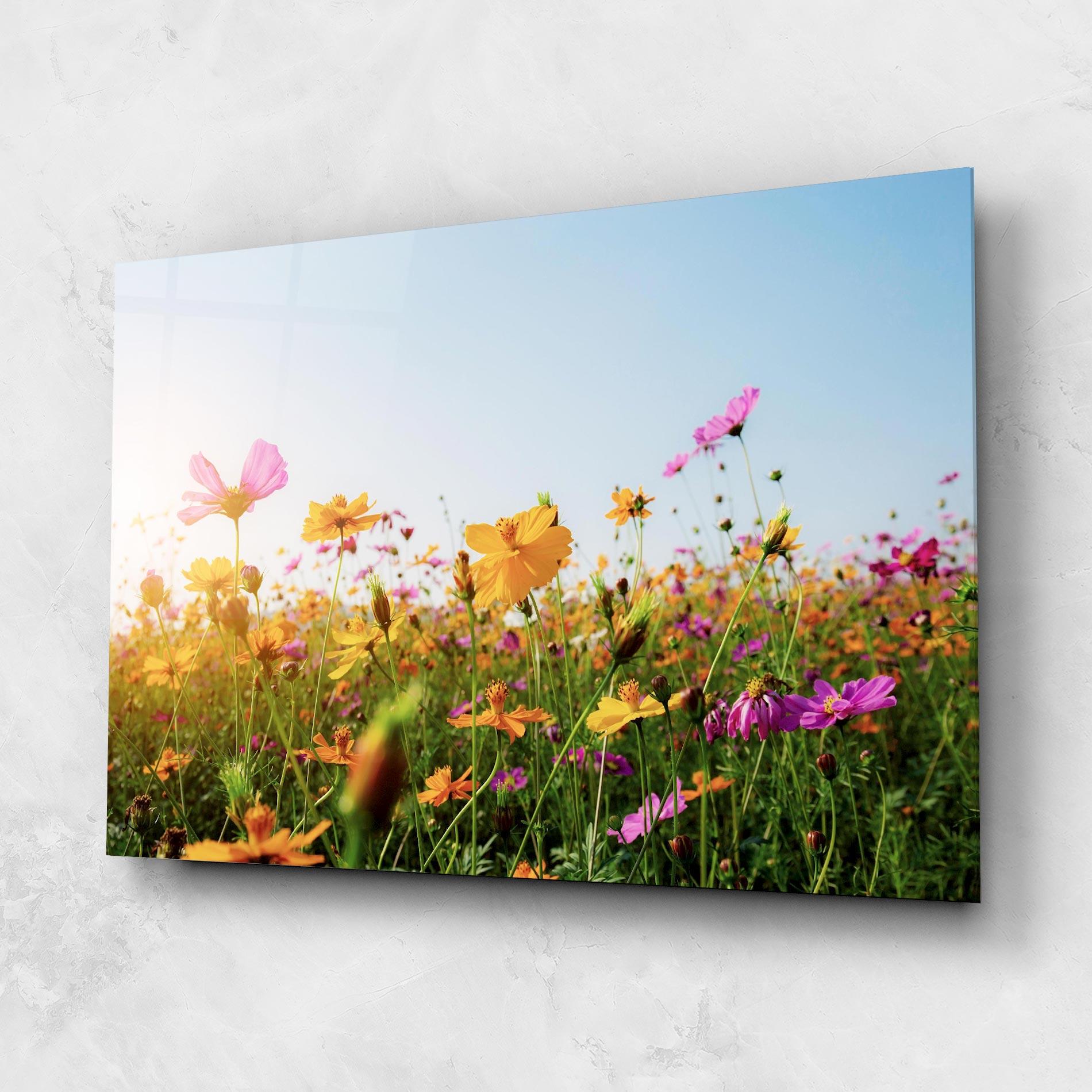 Tablou Sticla Cosmos Field Sunset mockup 1