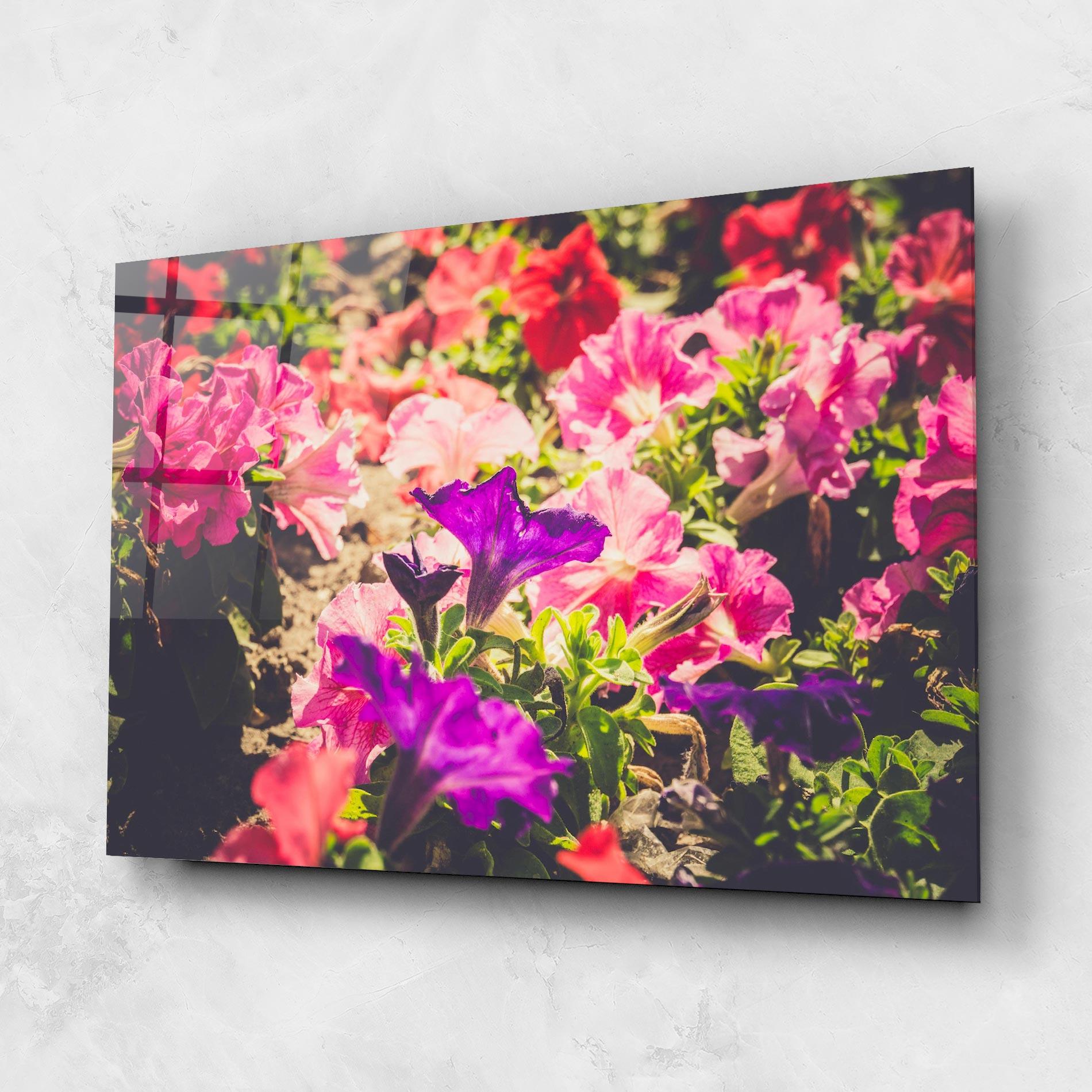 Tablou Sticla Daylight Purple Flower mockup 1