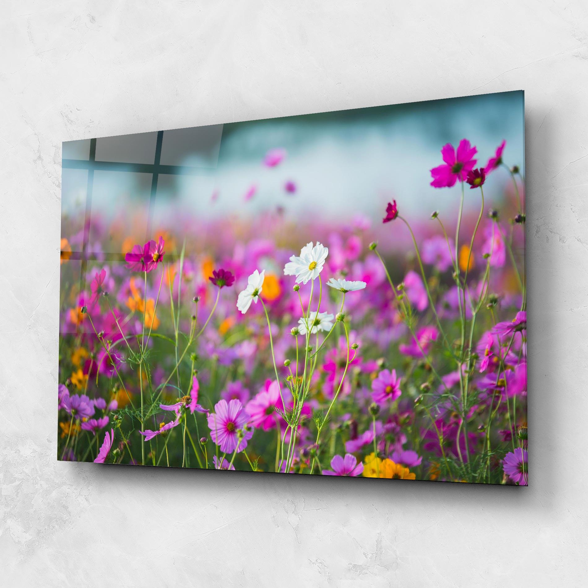 Tablou Sticla Flower Grassland mockup 1