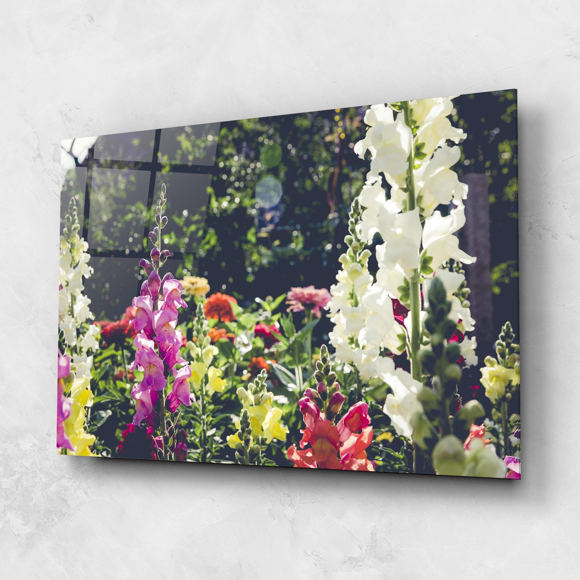 Tablou Sticla Garden Pretty Flowers mockup 1