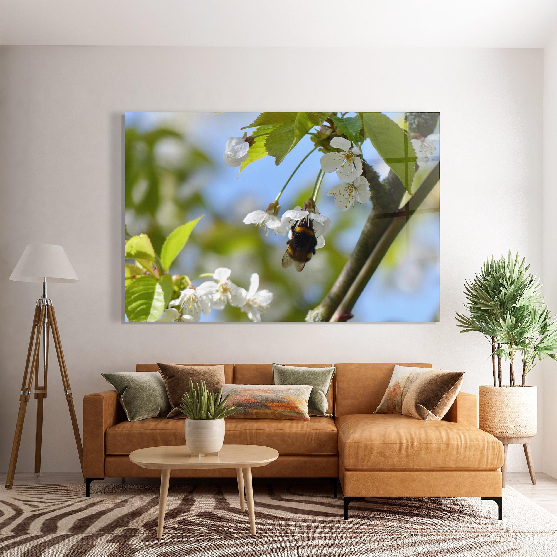 Tablou Sticla Bee Wild Tree mockup 7