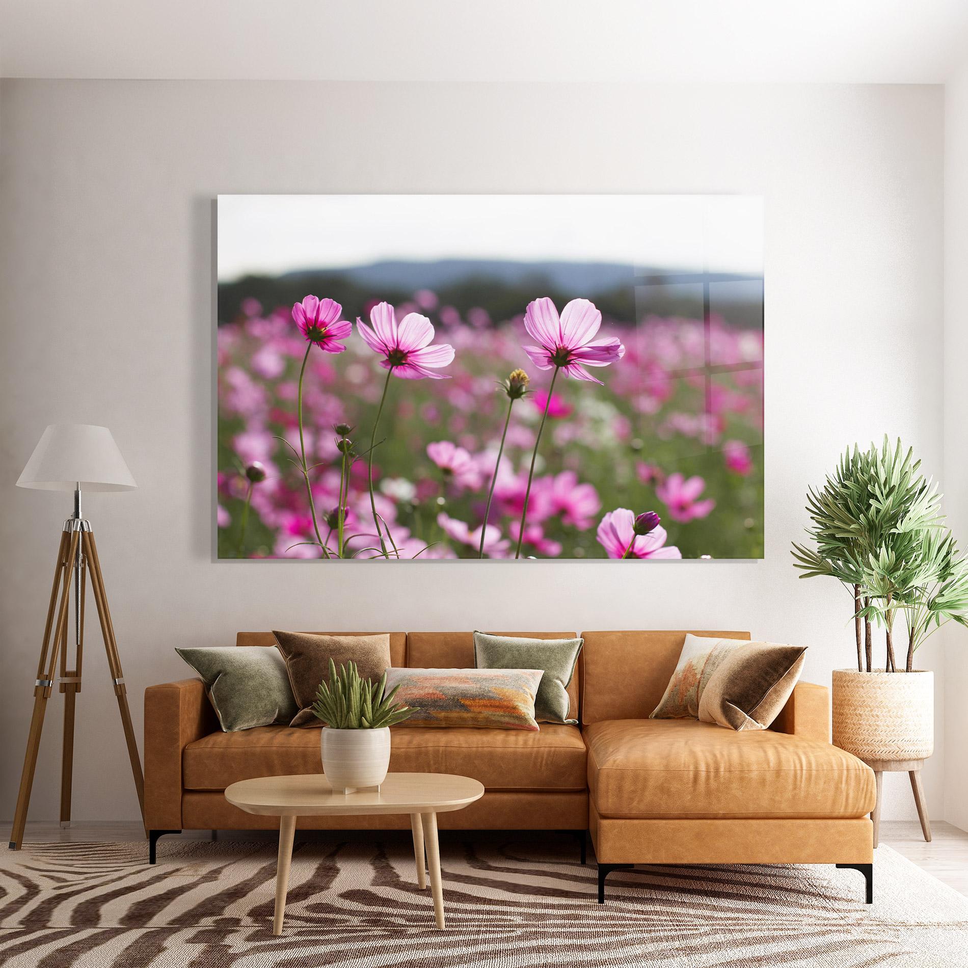 Tablou Sticla Cosmos Flower mockup 7