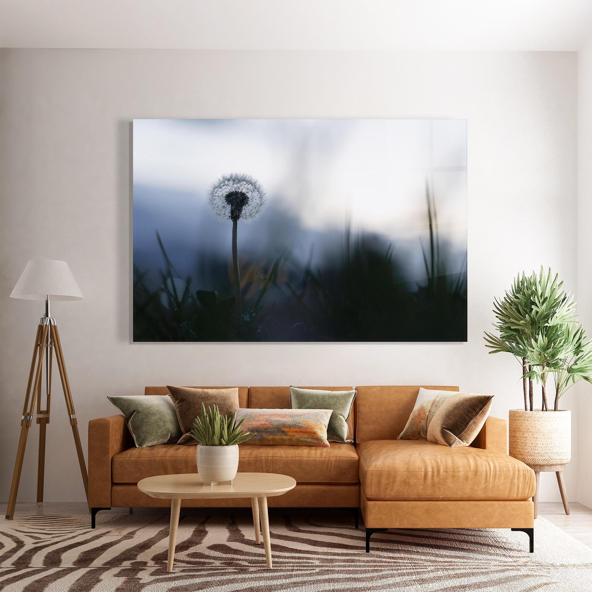 Tablou Sticla Dandelion Wild View mockup 7