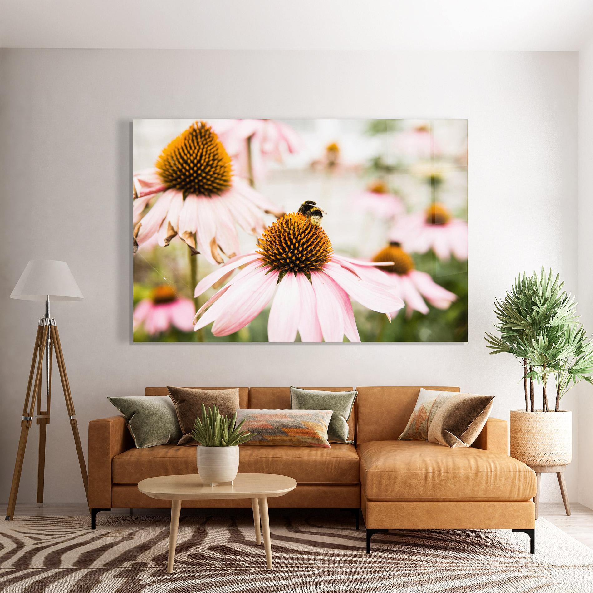 Tablou Sticla Daylight Flower mockup 7