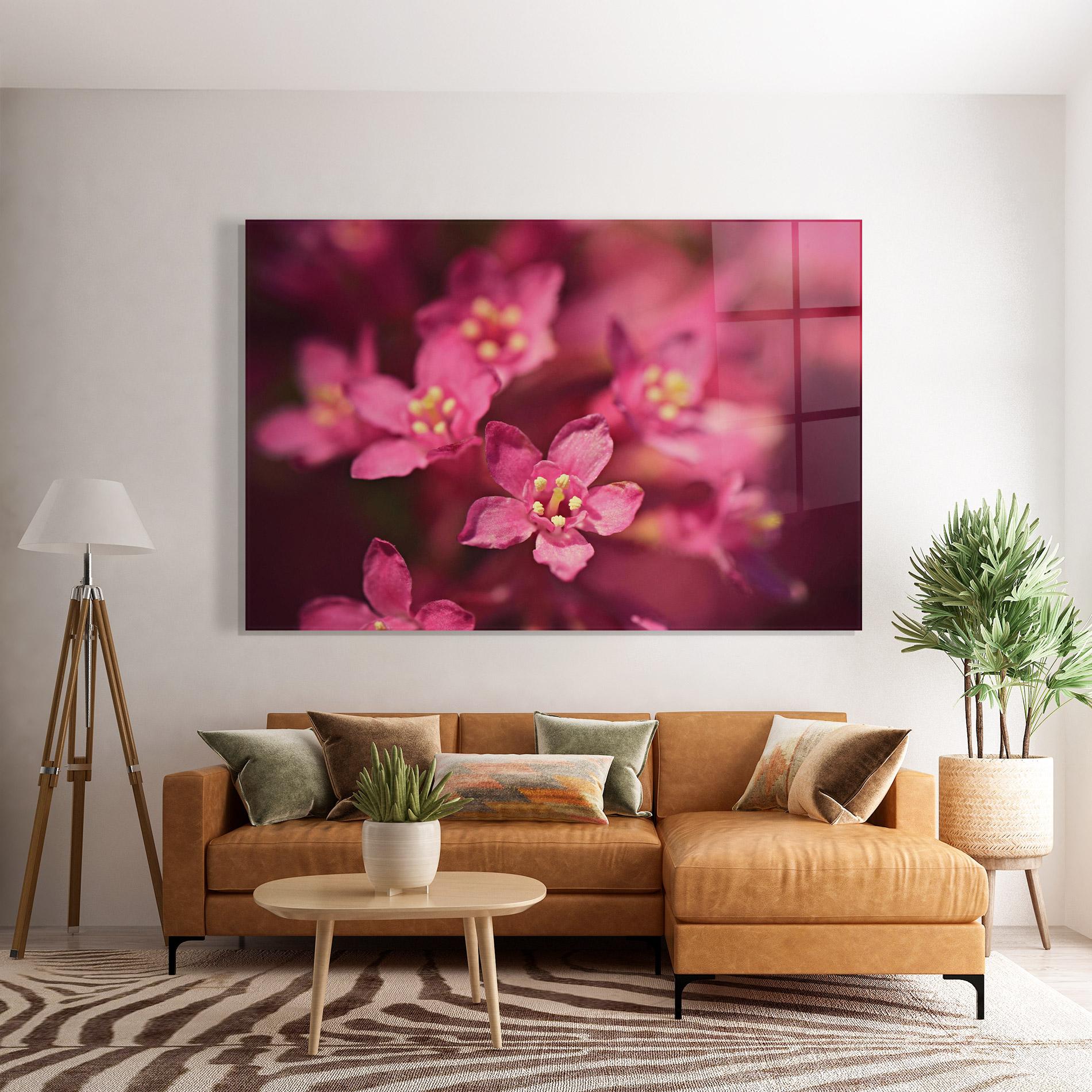 Tablou Sticla Flower Background mockup 7