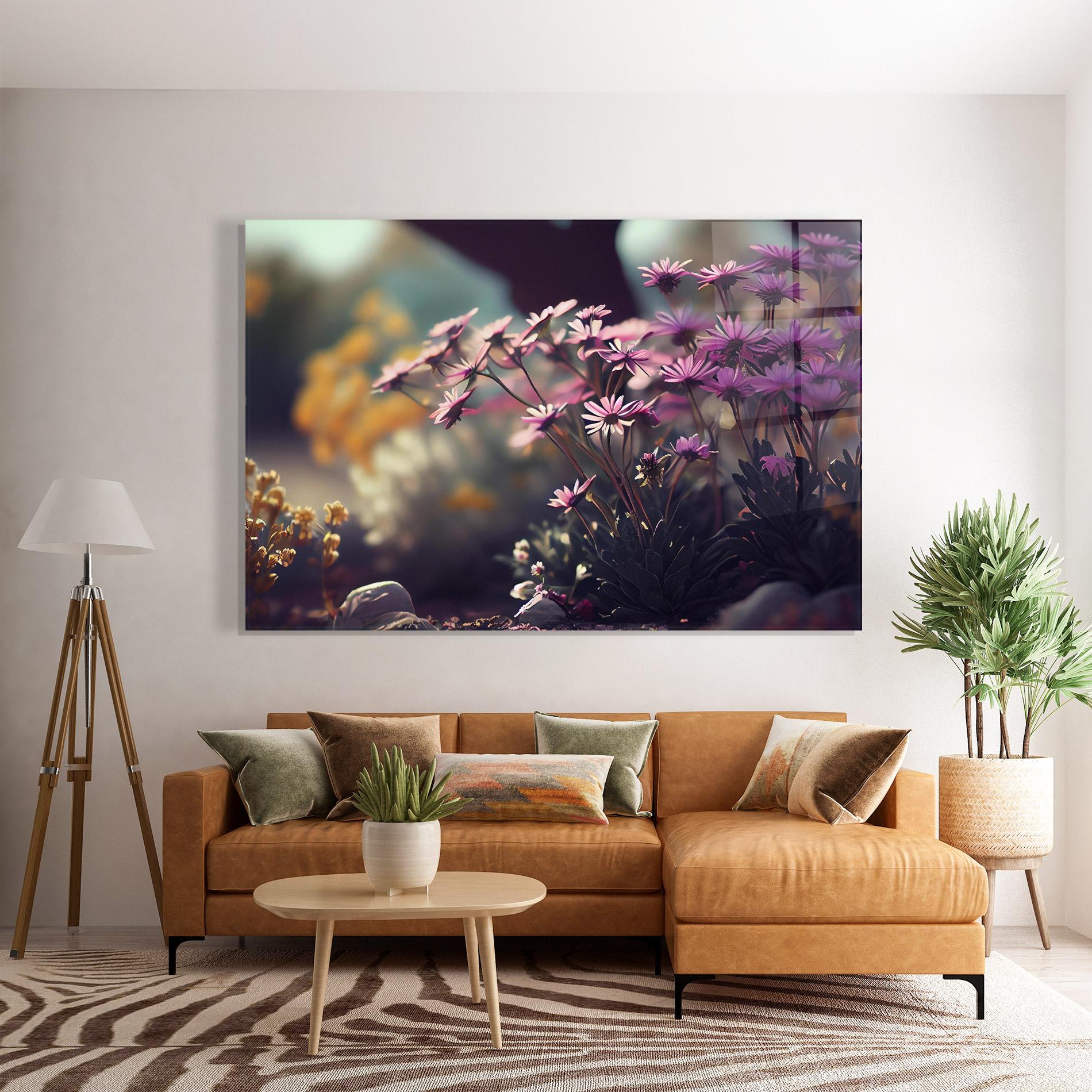 Tablou Sticla Vibrant Meadow mockup 7