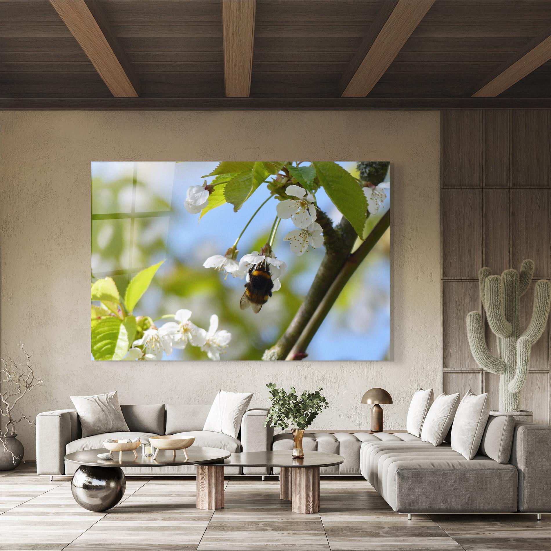 Tablou Sticla Bee Wild Tree mockup 8