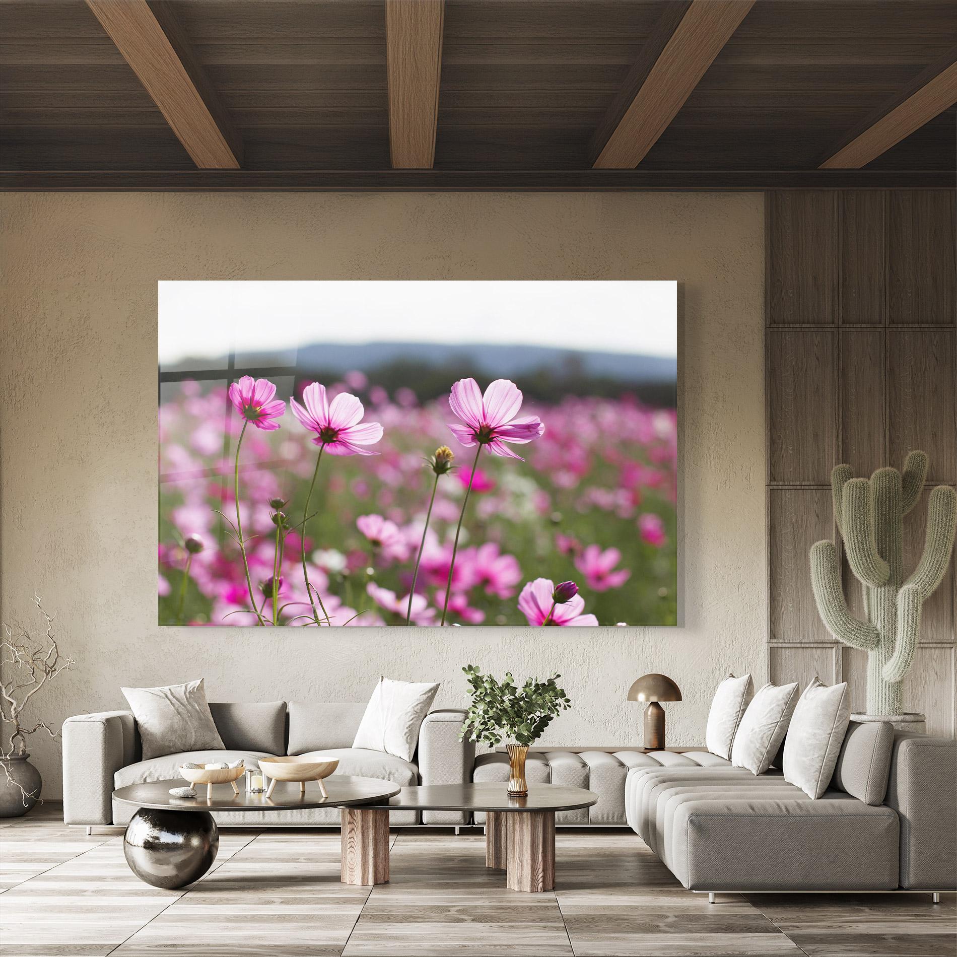 Tablou Sticla Cosmos Flower mockup 8