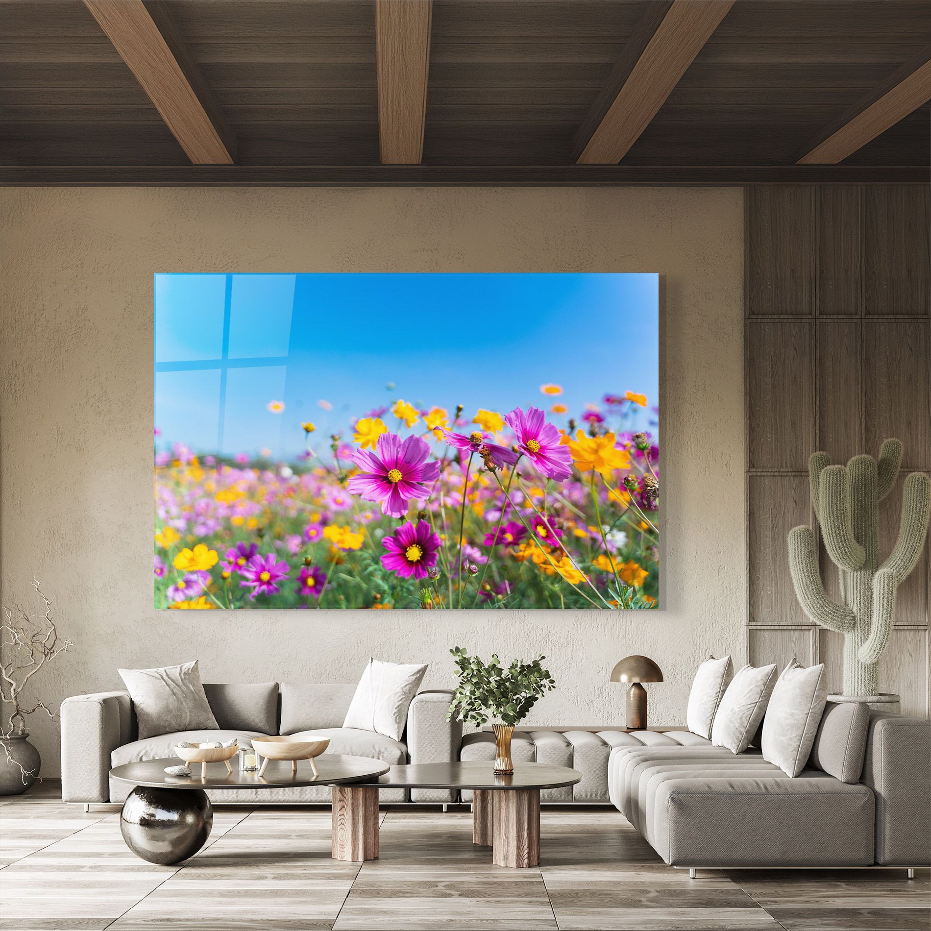 Cosmos Flowers Grassland mockup 8