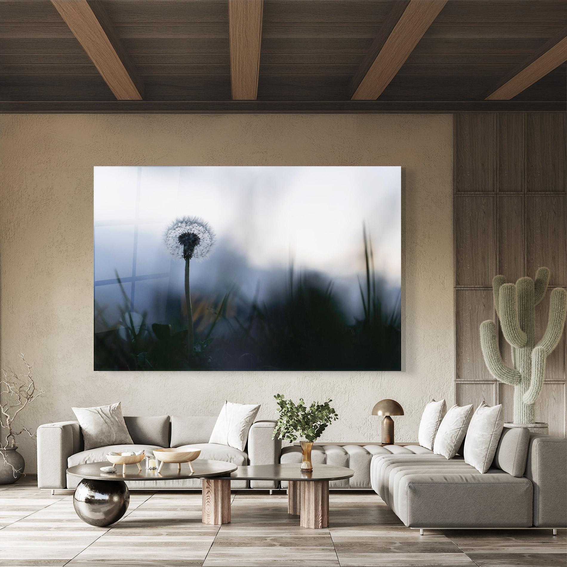 Tablou Sticla Dandelion Wild View mockup 8