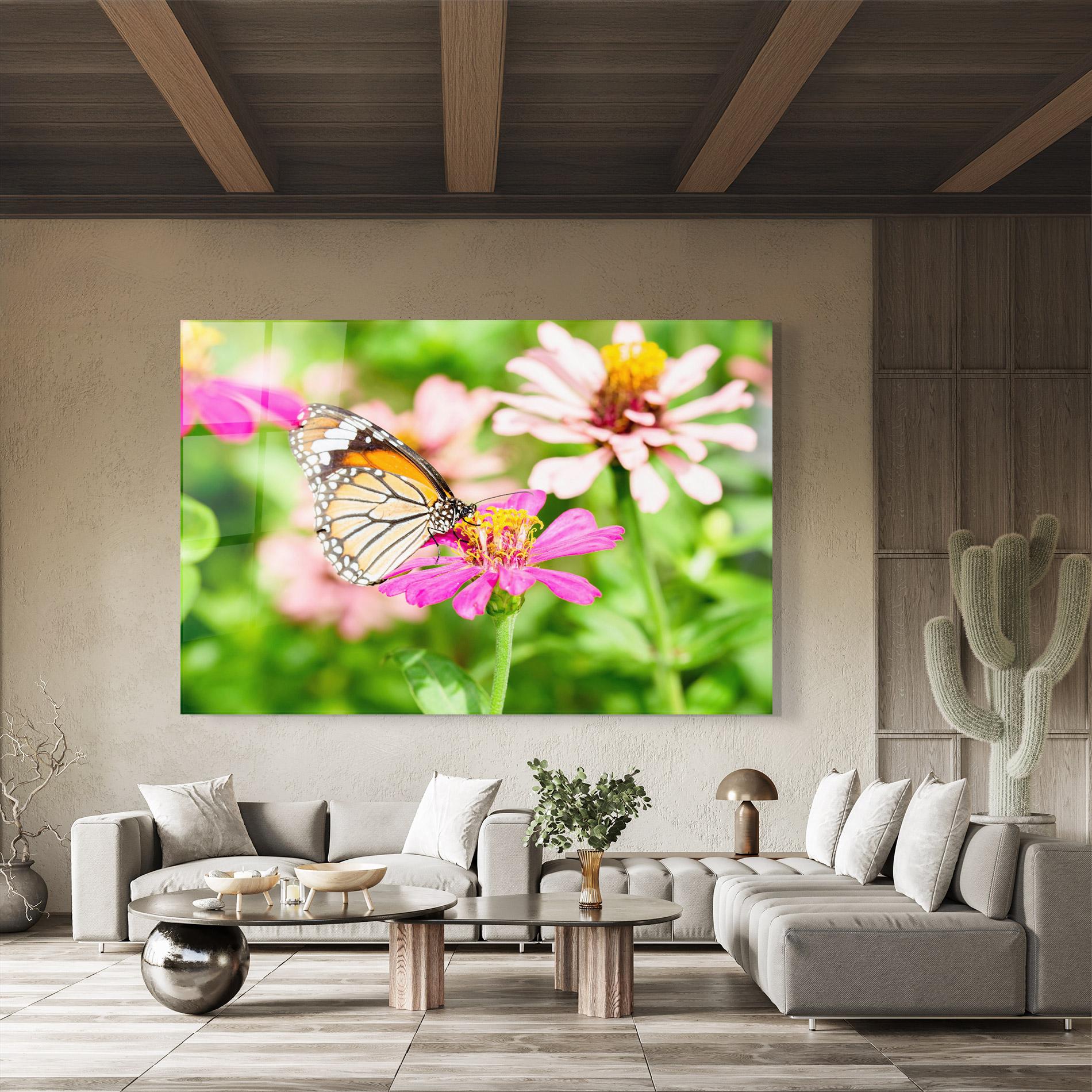 Tablou Sticla Daylight Butterfly mockup 8