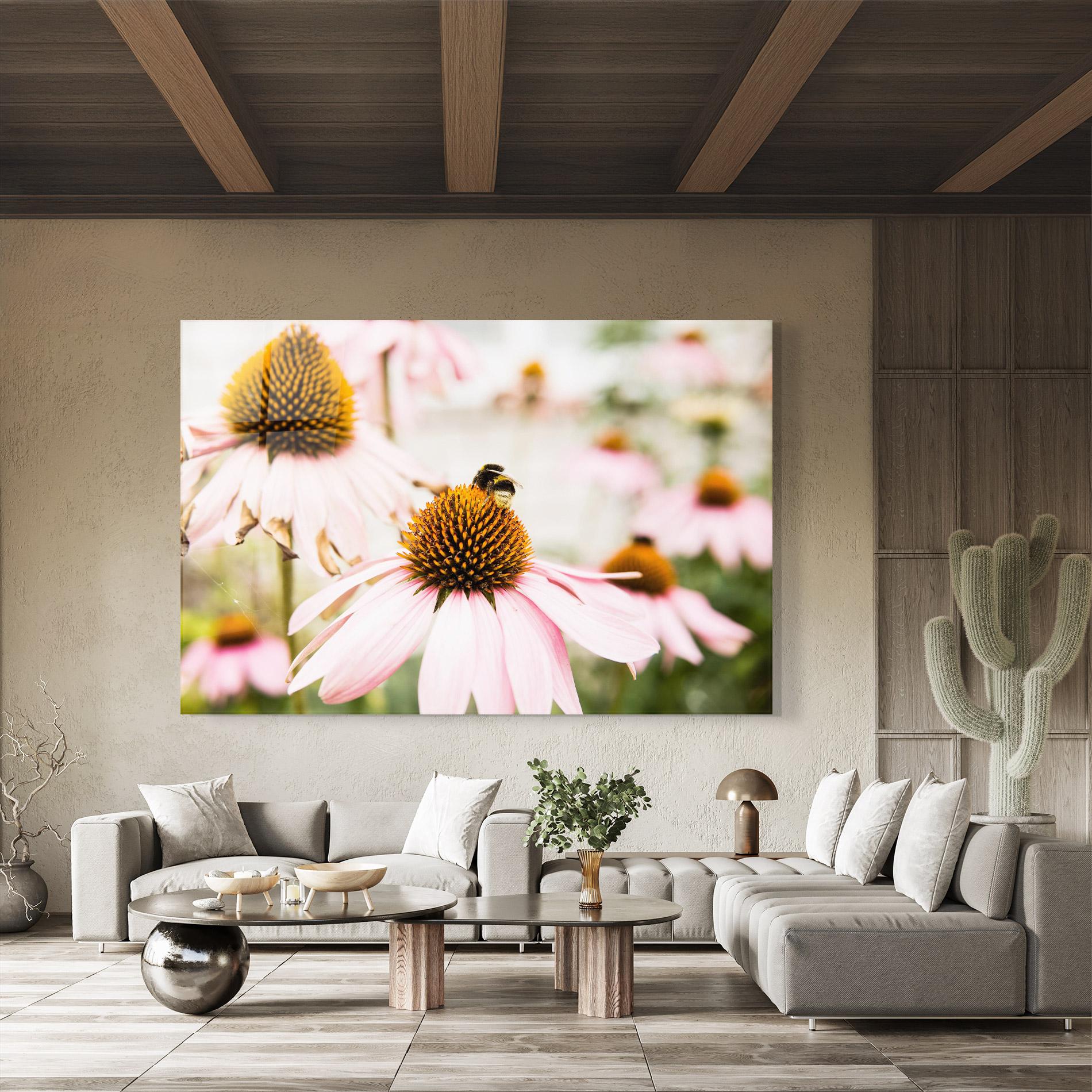 Tablou Sticla Daylight Flower mockup 8