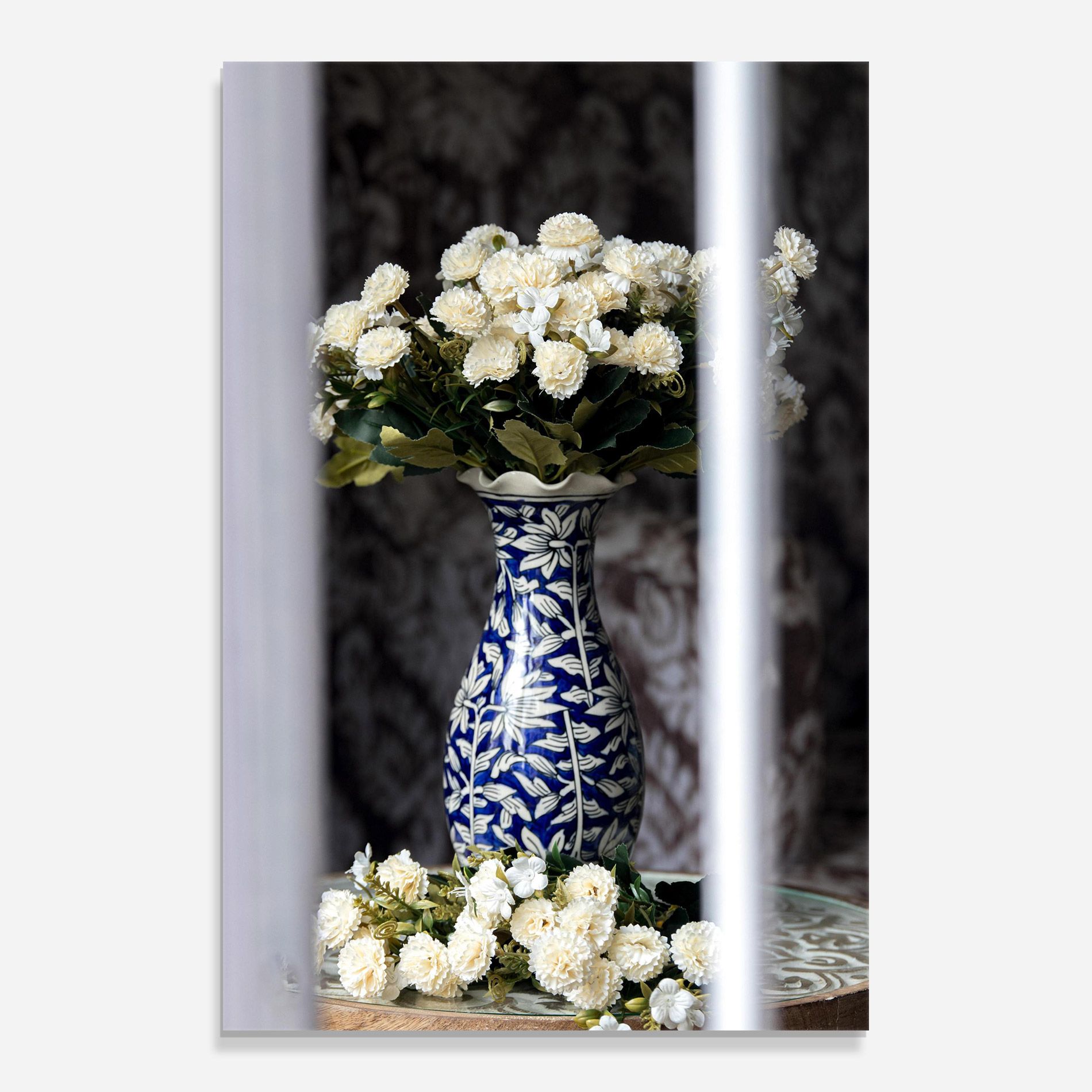 Blue Patern Vase mockup 0